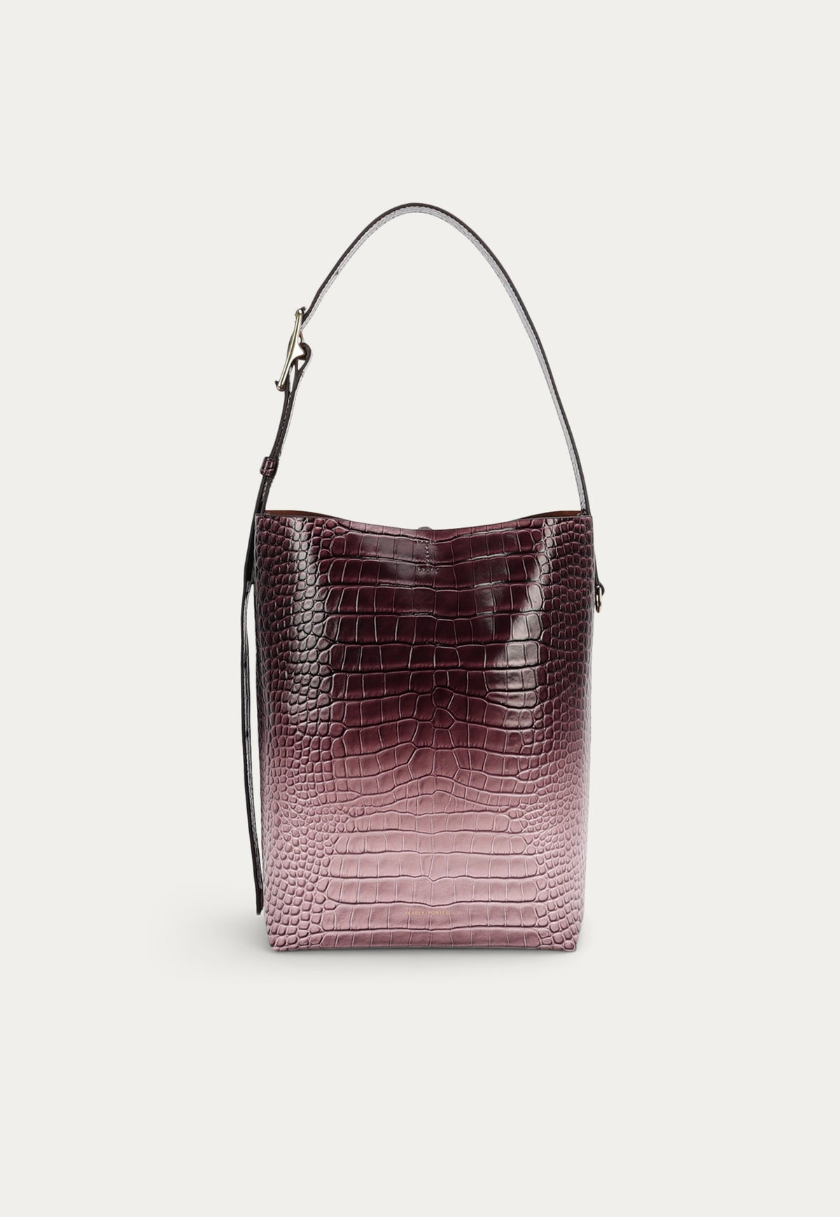 Deadly Ponies Bellboy Tote in Eclipse Croc, crafted from premium croc-embossed calf leather.
