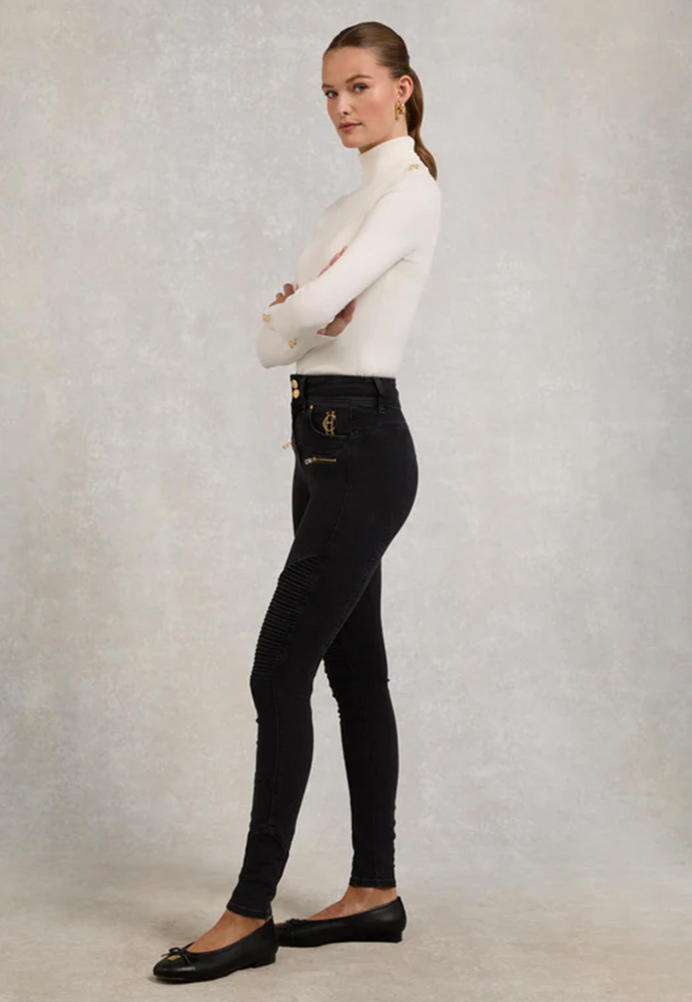 Biker Jean - Washed Black