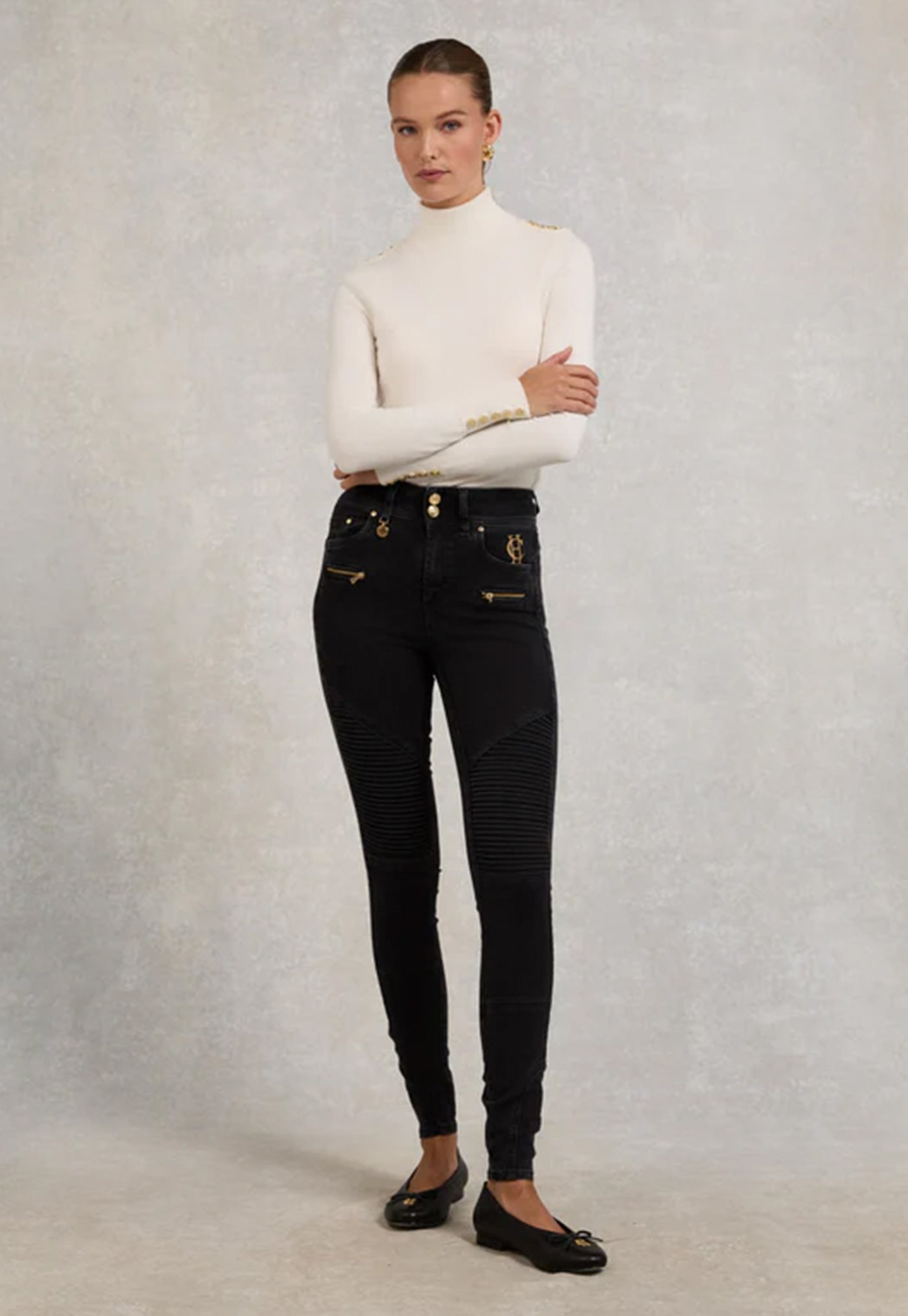 Biker Jean - Washed Black