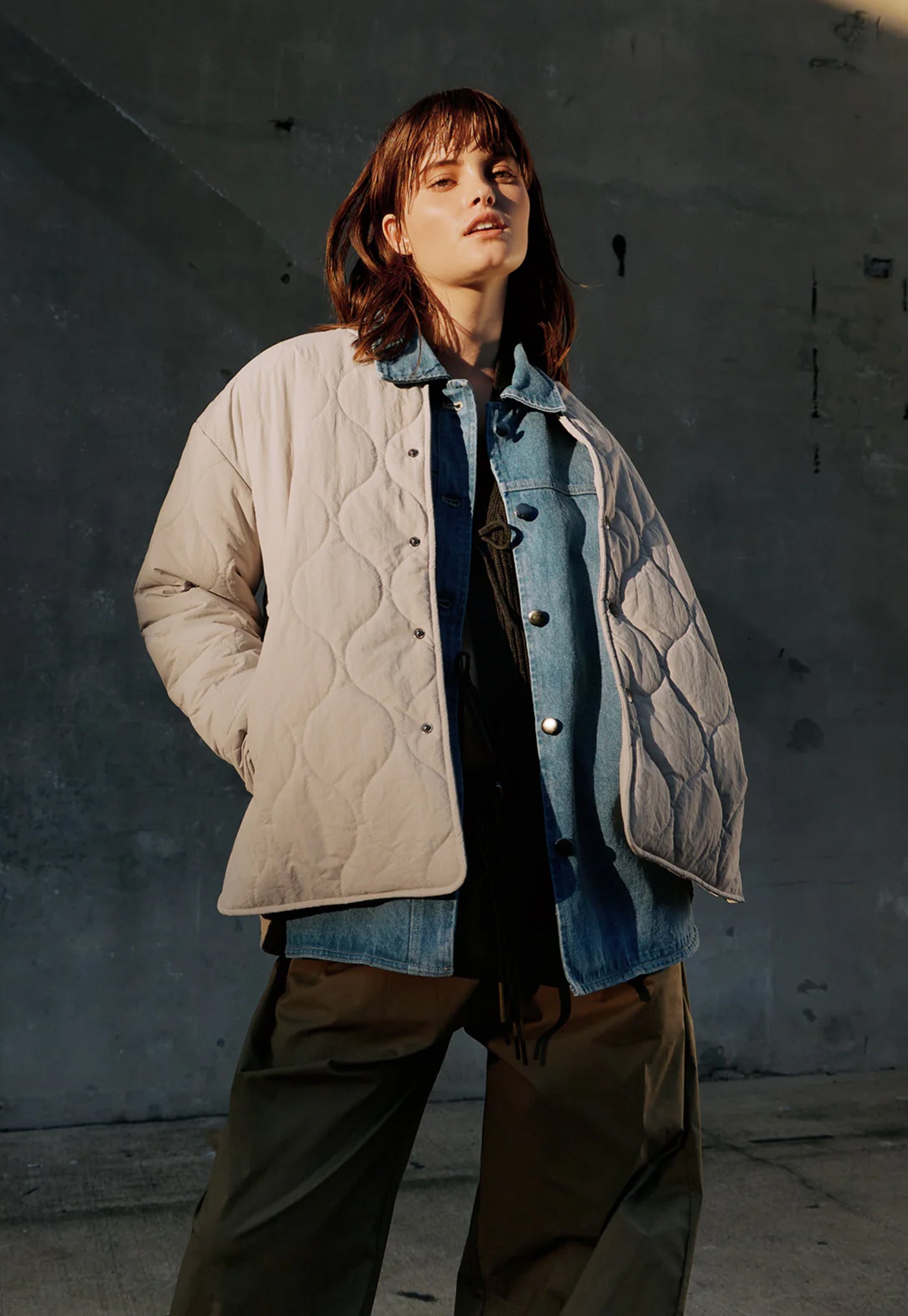 Quilted Jacket - Dove