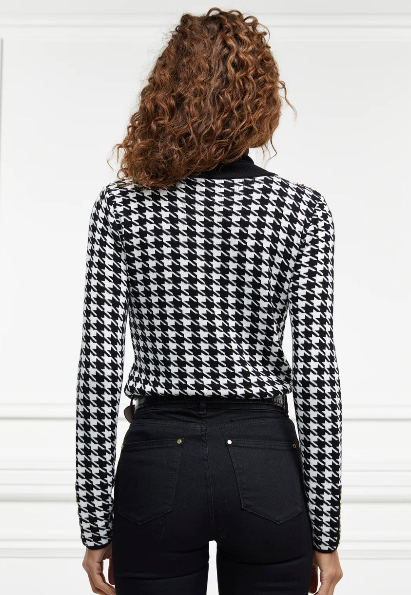 Classic Roll Neck Knit - Houndstooth sold by Angel Divine