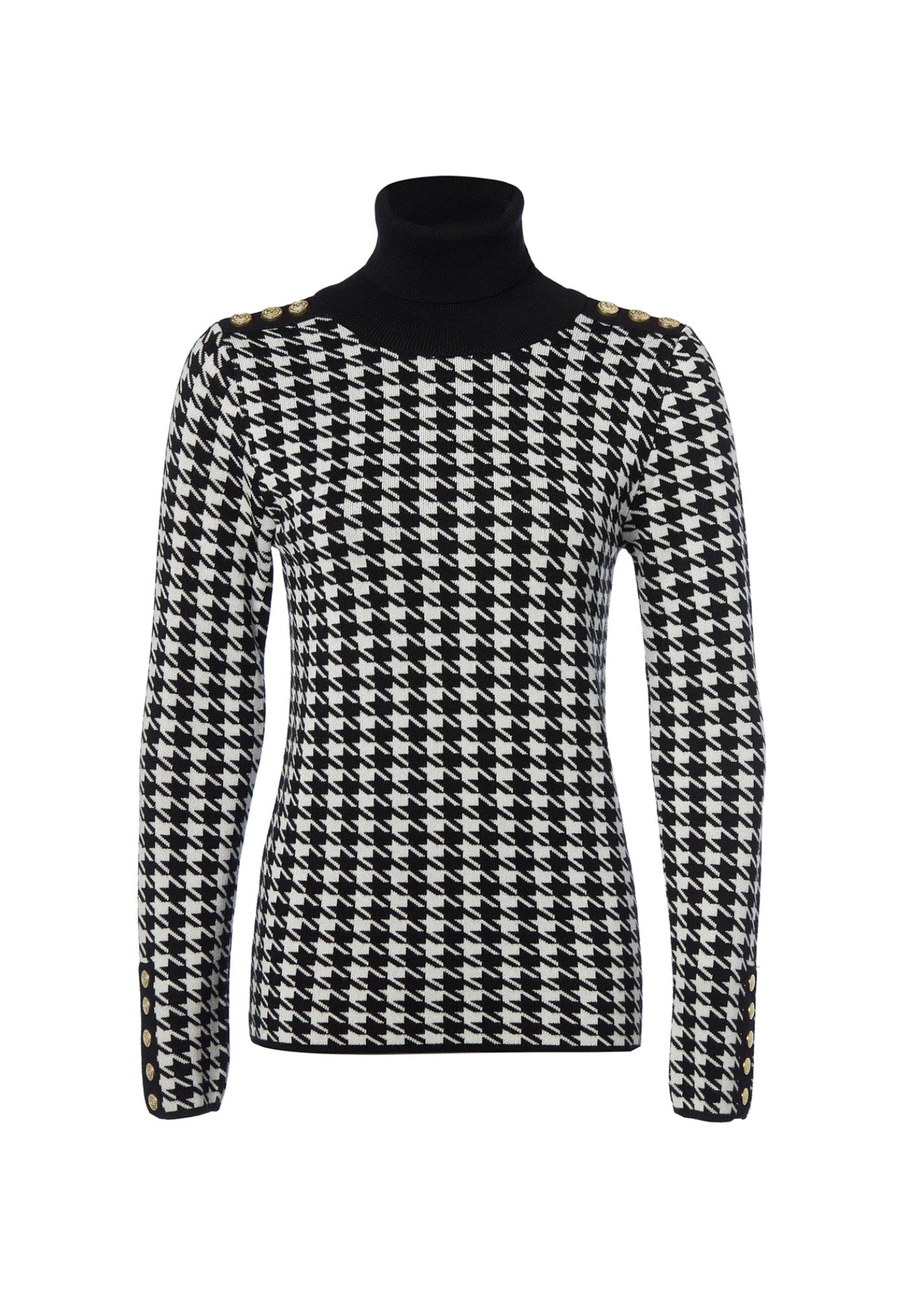Classic Roll Neck Knit - Houndstooth sold by Angel Divine