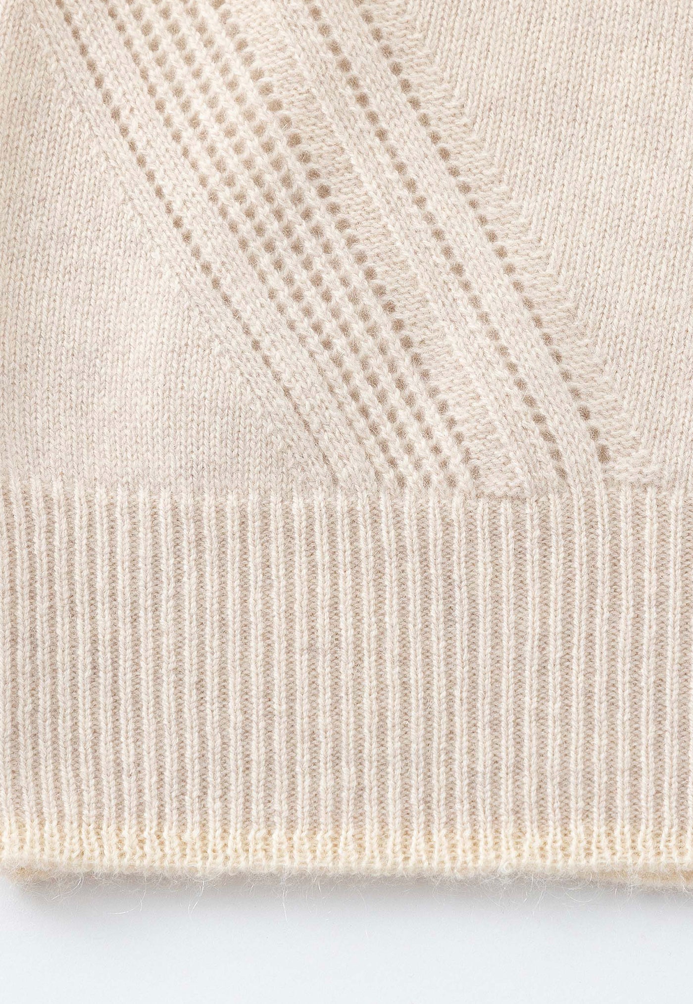 N.08 Cashmere Contrast Funnel Neck Sweater - Shell sold by Angel Divine