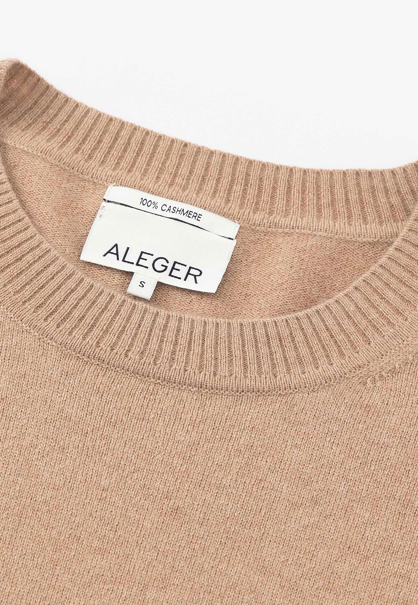 N.39 Cashmere High Low Hem Crew - Tan sold by Angel Divine