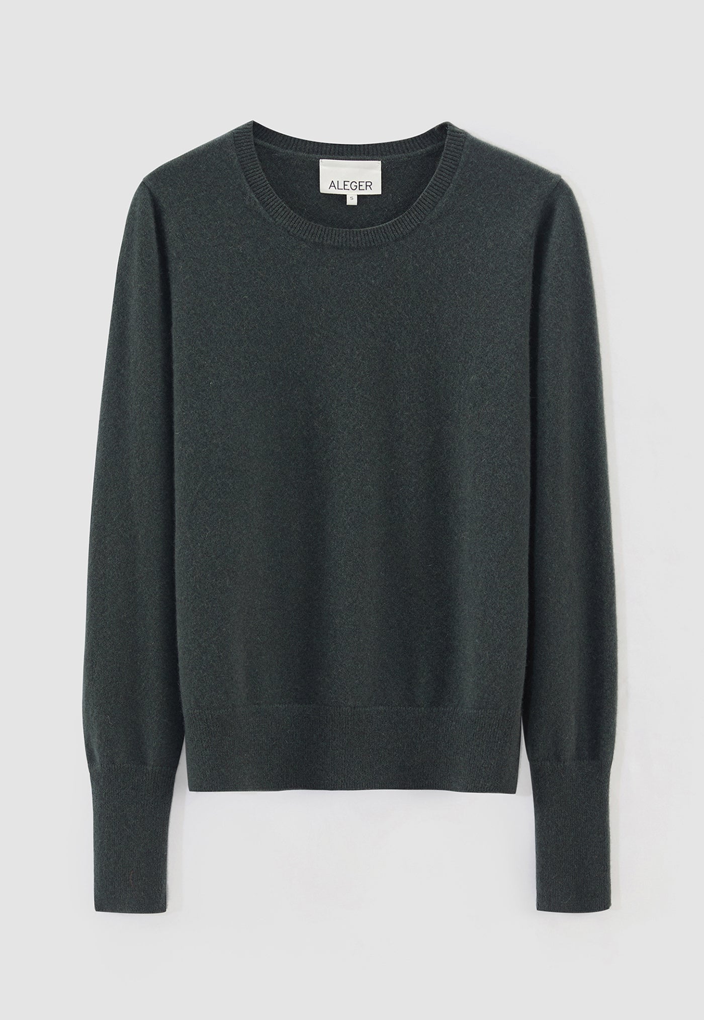 407 Cashmere Classic Crew - Kale