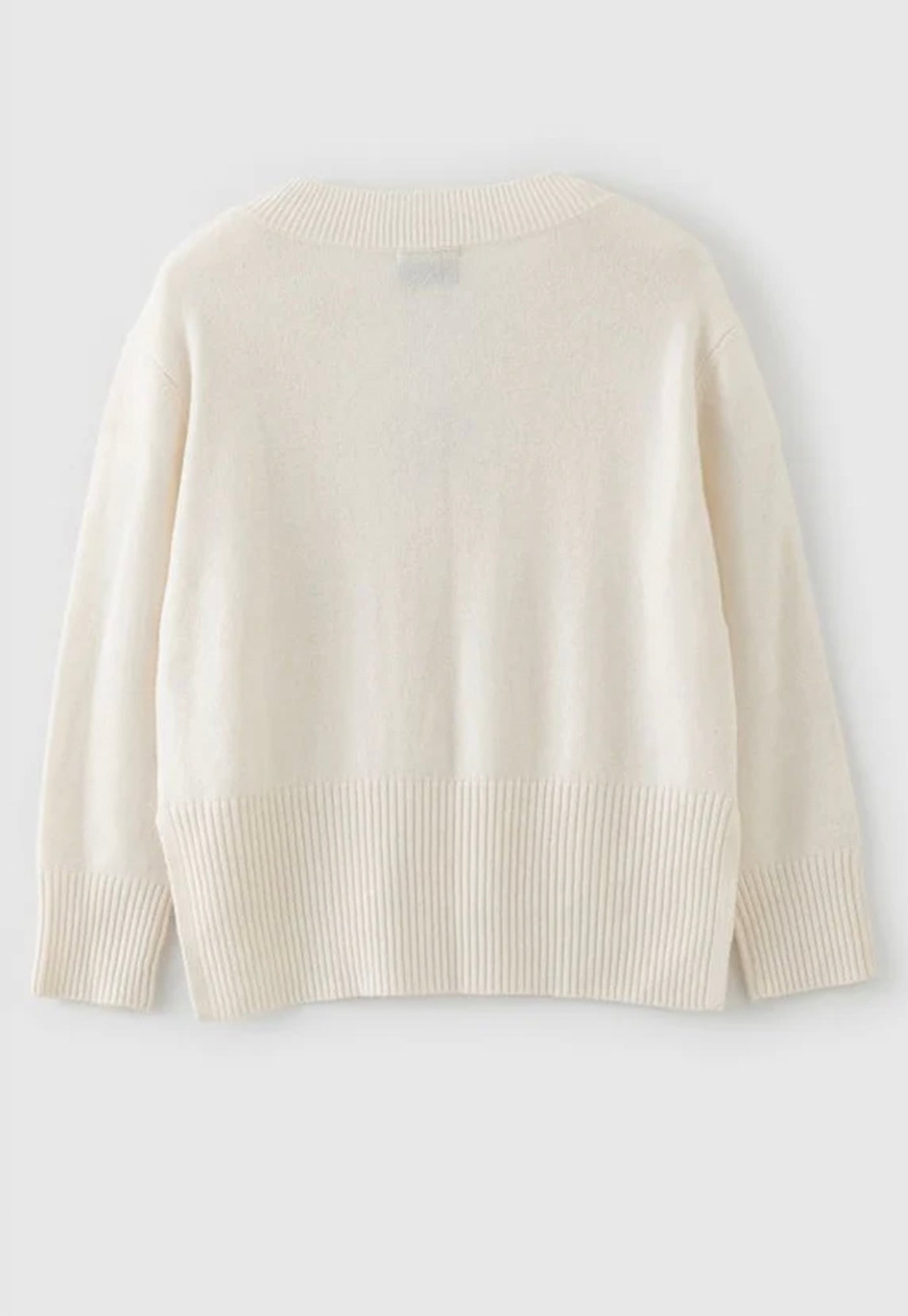 N.136 Cashmere Blend V Neck - Winter White