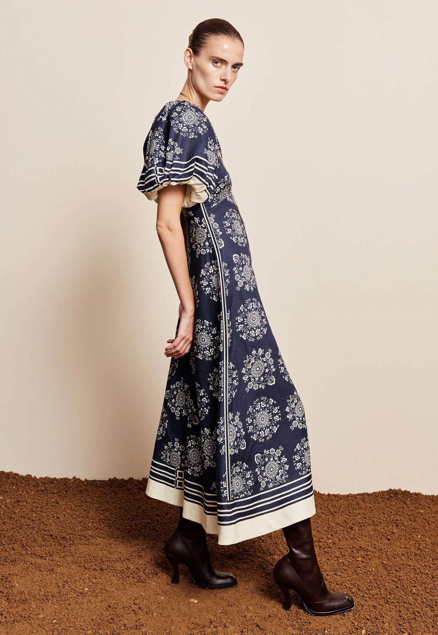 Banderra Midi Dress - Ink