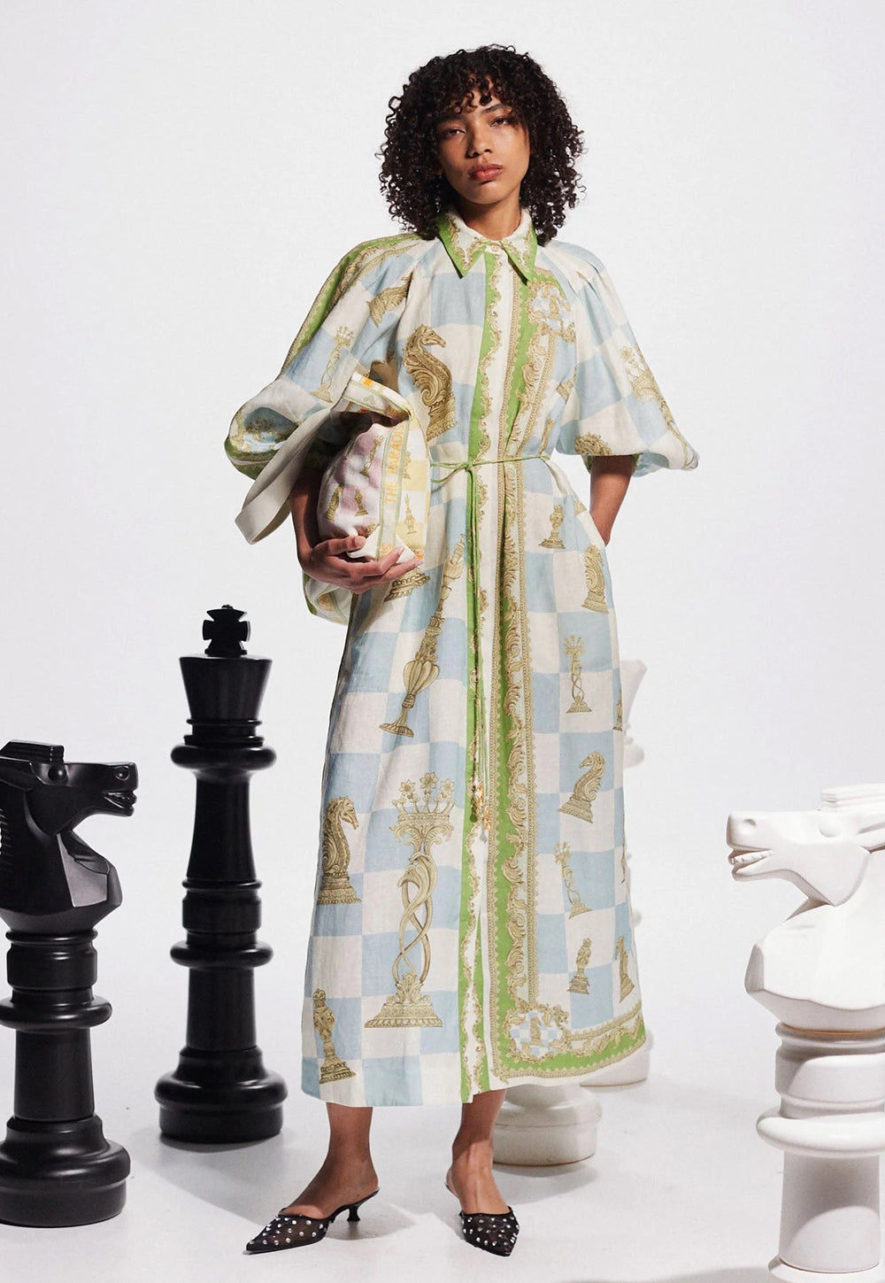 Checkmate Linen Shirtdress - Multi sold by Angel Divine