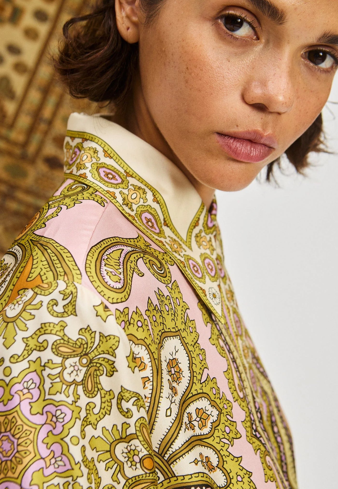 Clemenza Silk Shirtdress - Multi