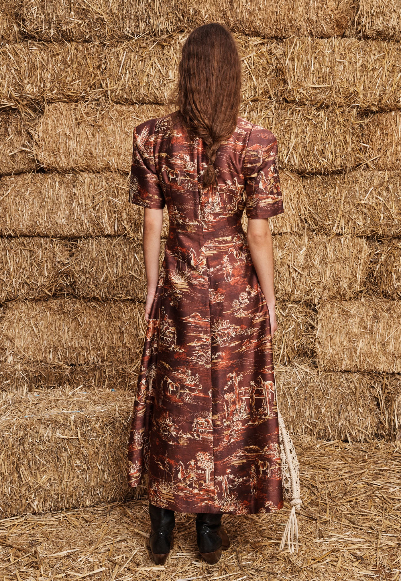 Ezra Midi Dress - Chocolate