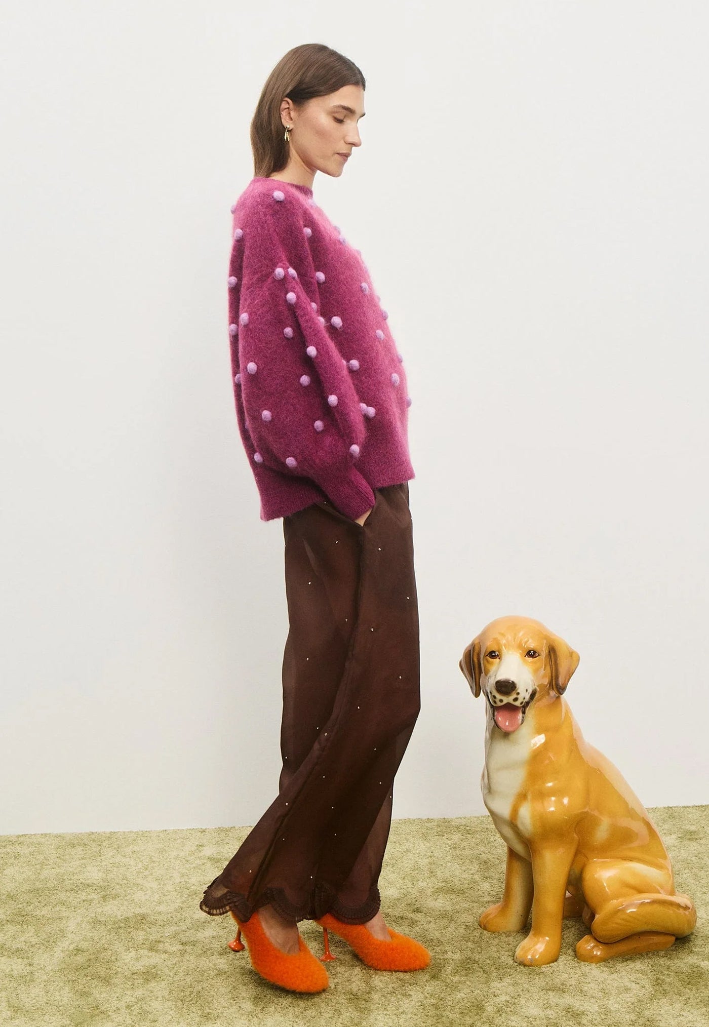 Elia Mulberry Balloon Sweater - Mulberry