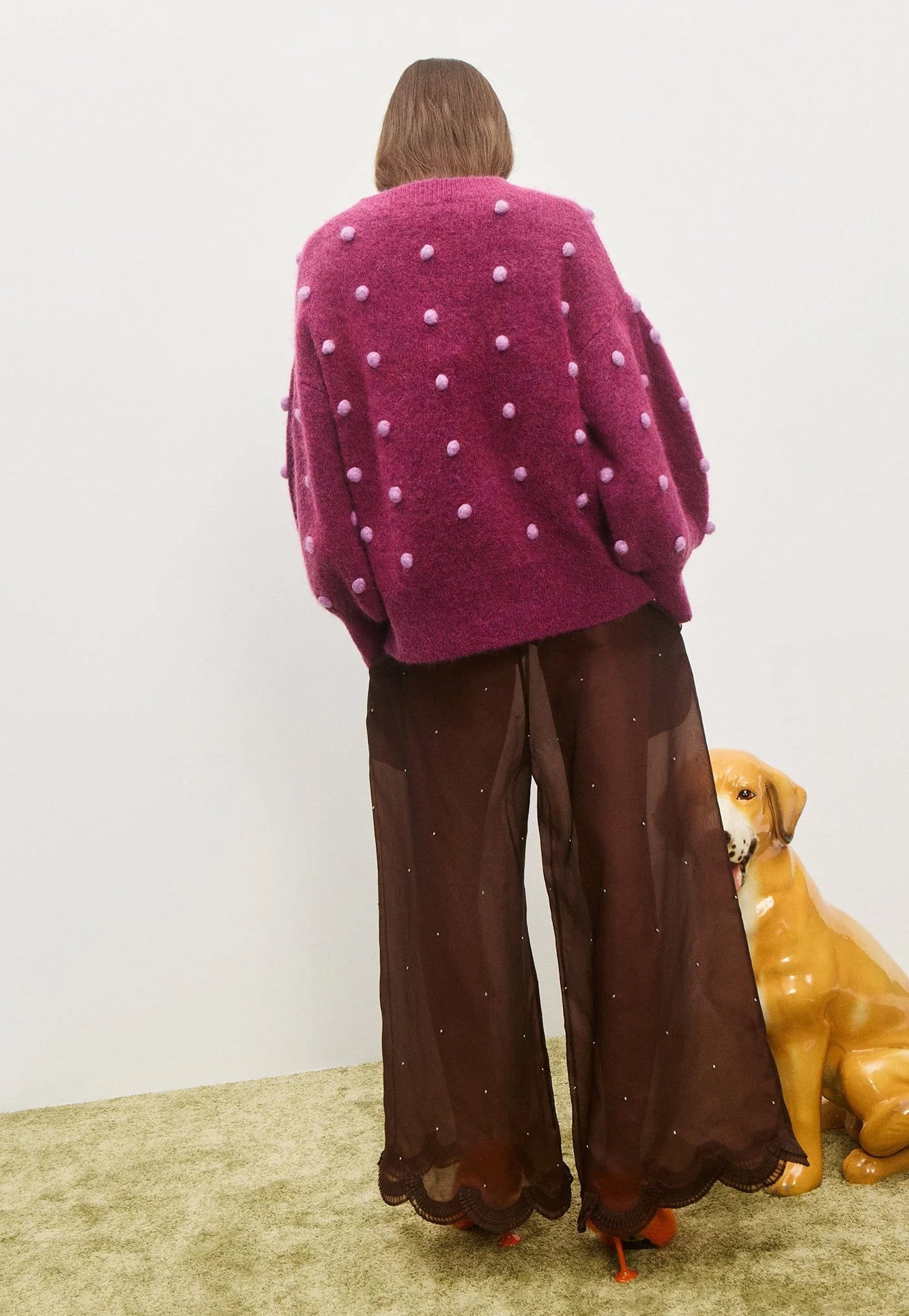 Elia Mulberry Balloon Sweater - Mulberry