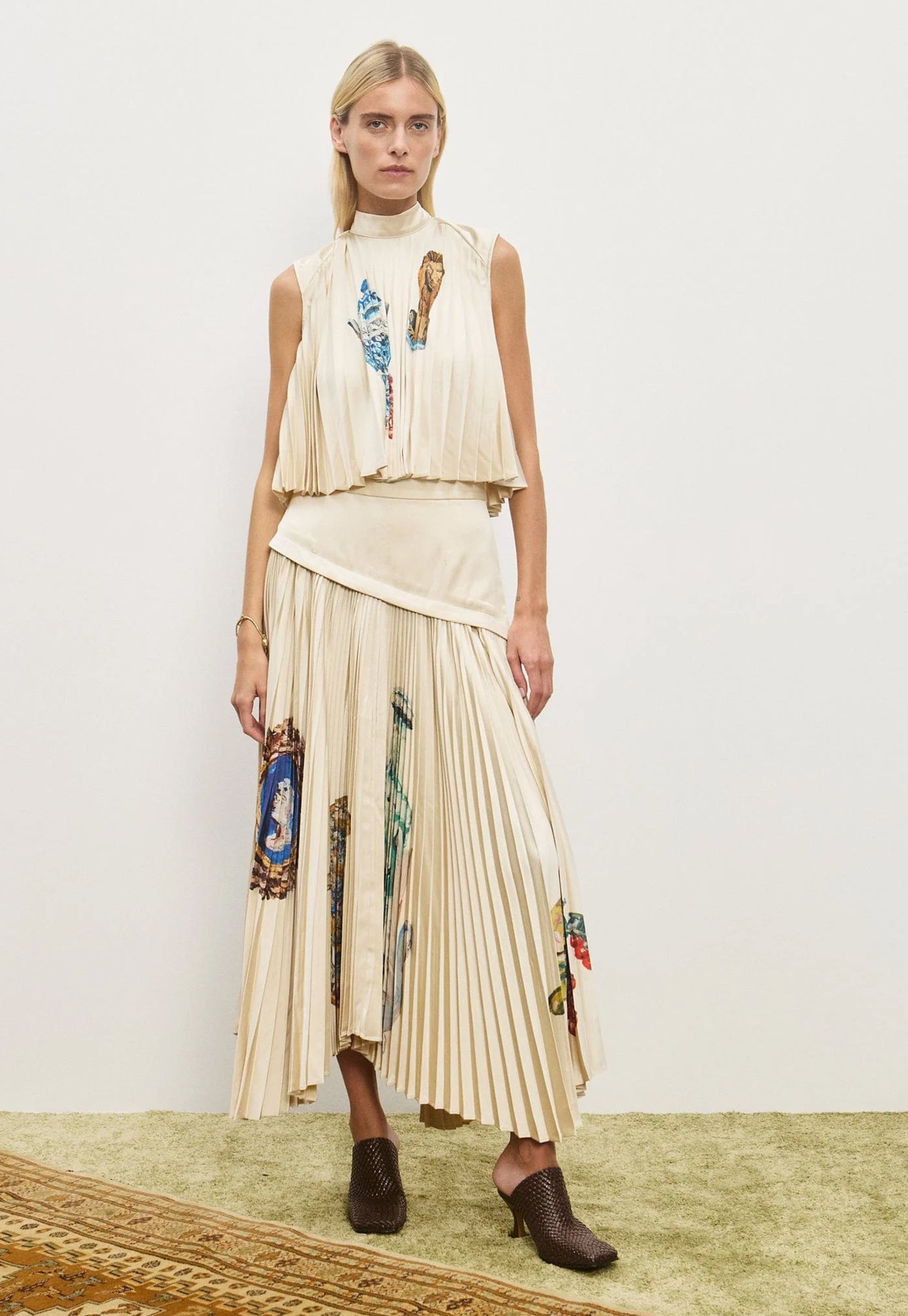 Orazio Pleated Top - Cream