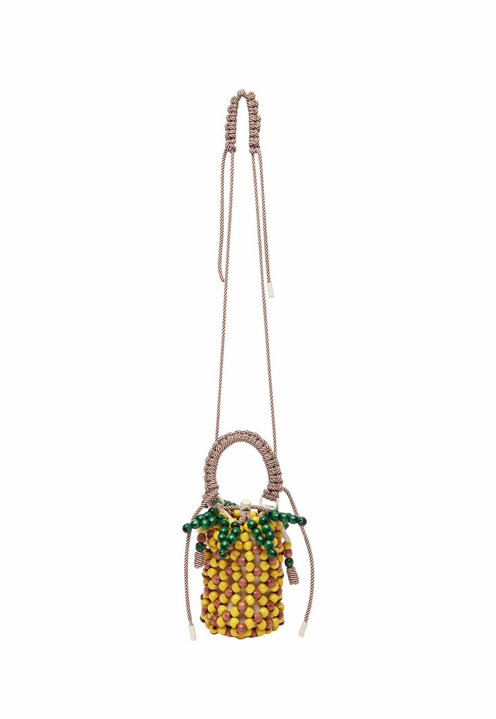 Wood Bead Pineapple Mini Bag - Multi