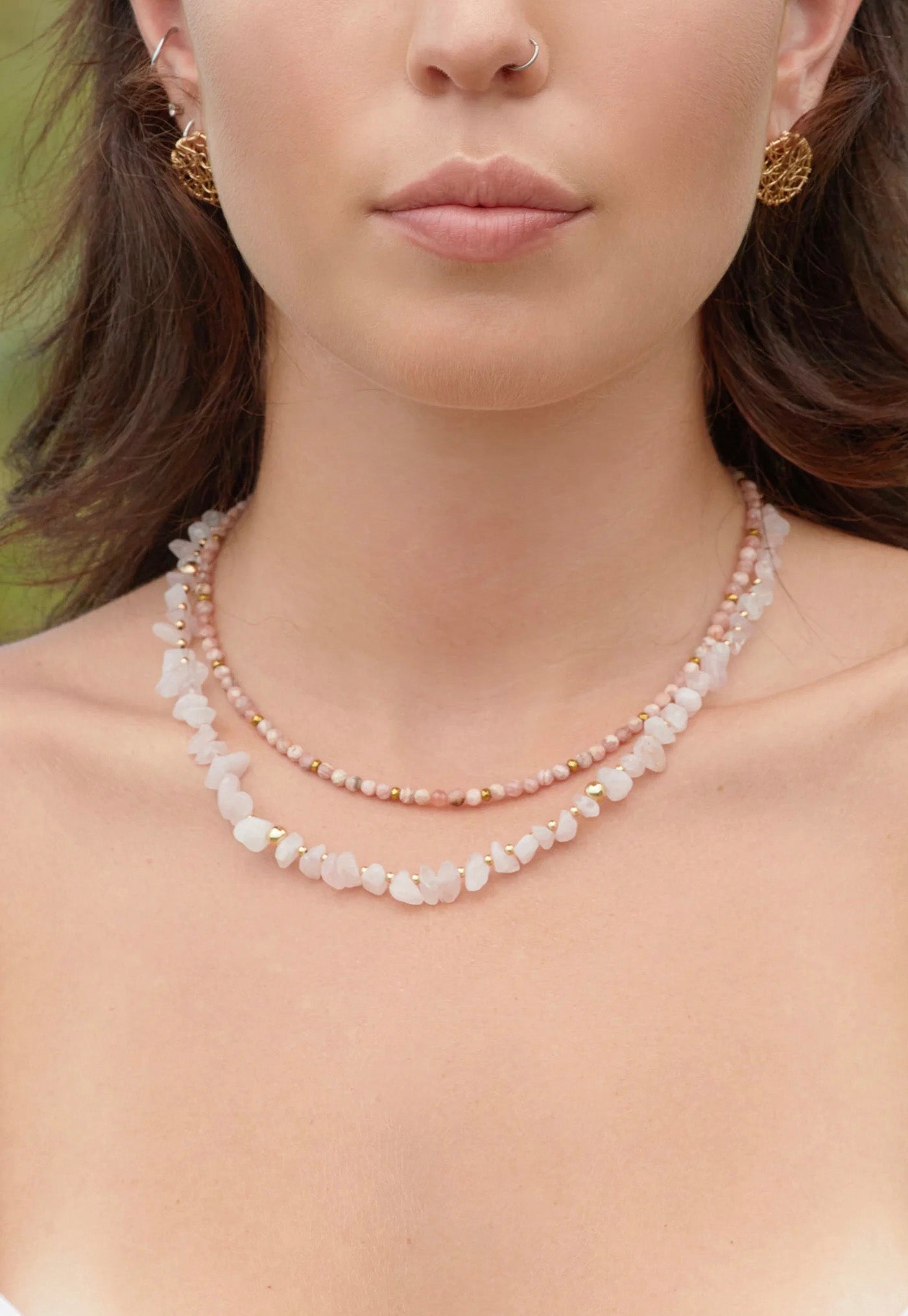 Stardust Aurora Necklace - Rhodochrosite sold by Angel Divine