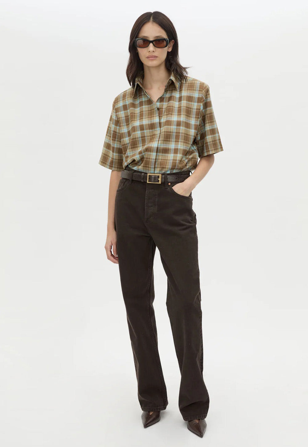 Arian Check Shirt - Chocolate