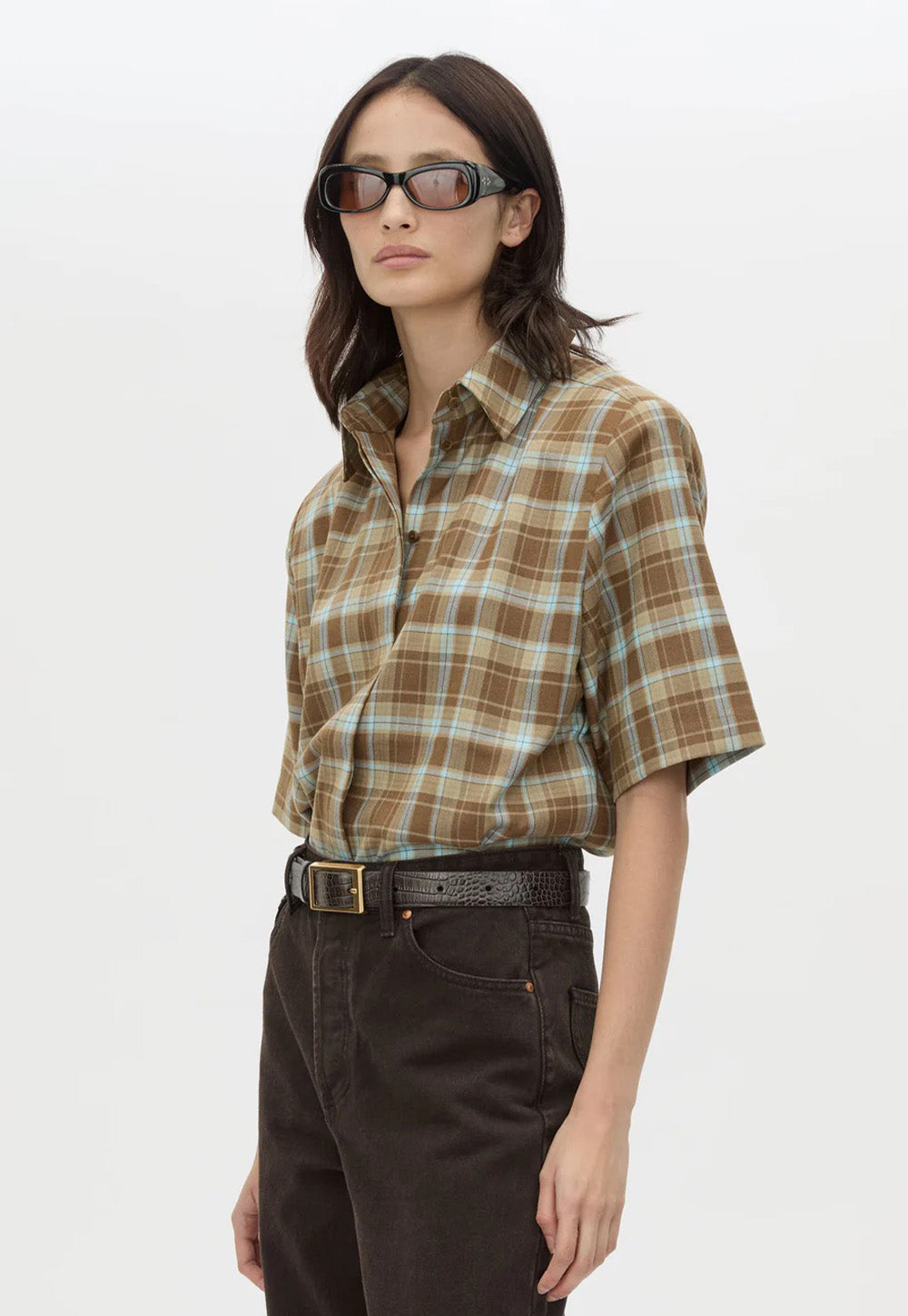 Arian Check Shirt - Chocolate