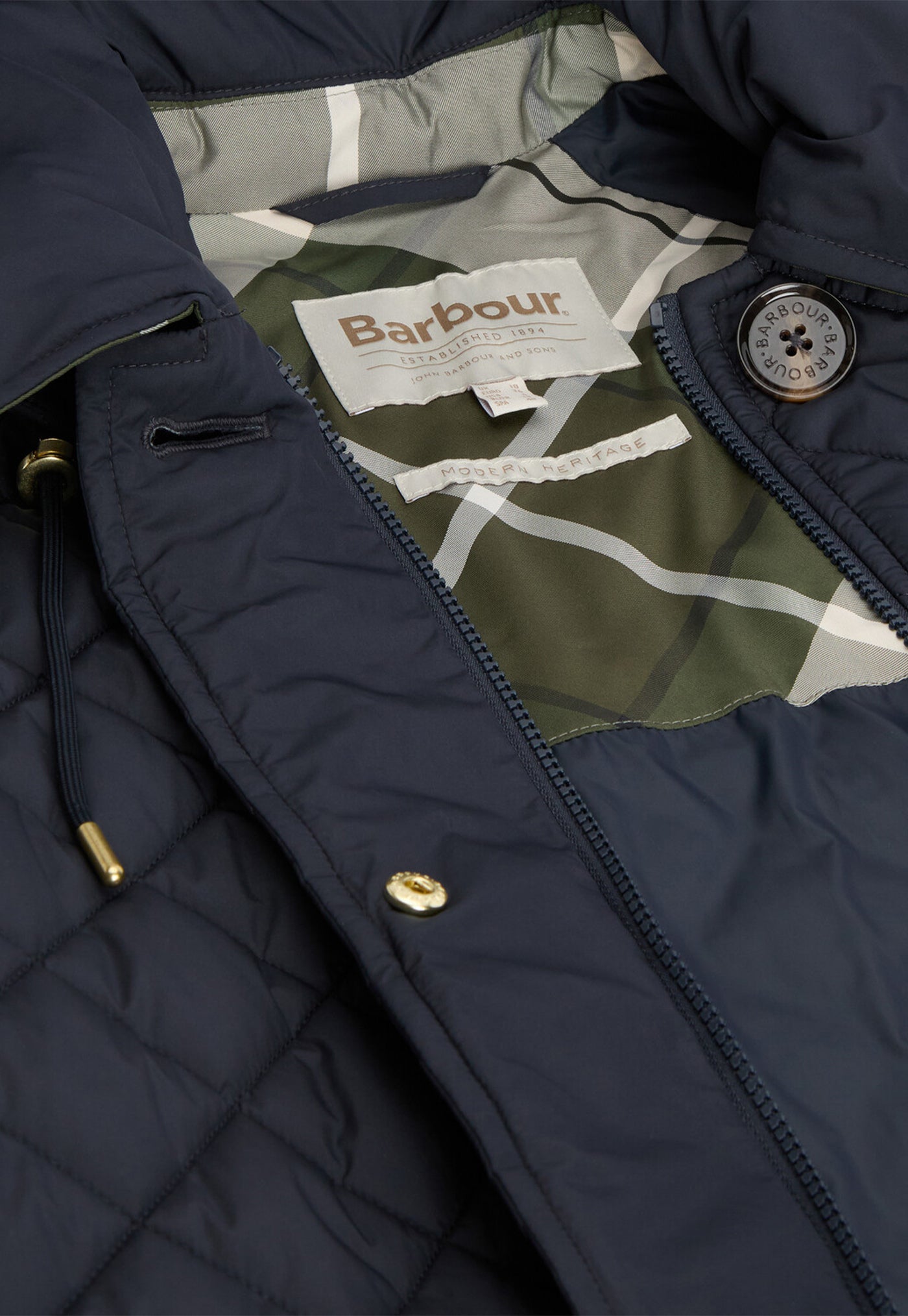 Cara Quilted Jacket - Dark Navy/Ancient Poplar