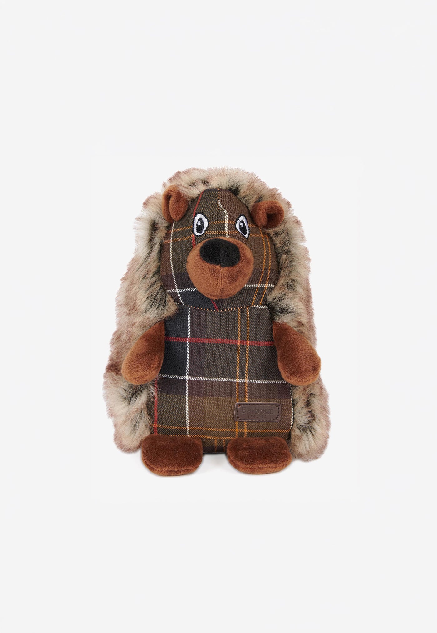 Hedgehog Dog Toy - Brown/Tartan