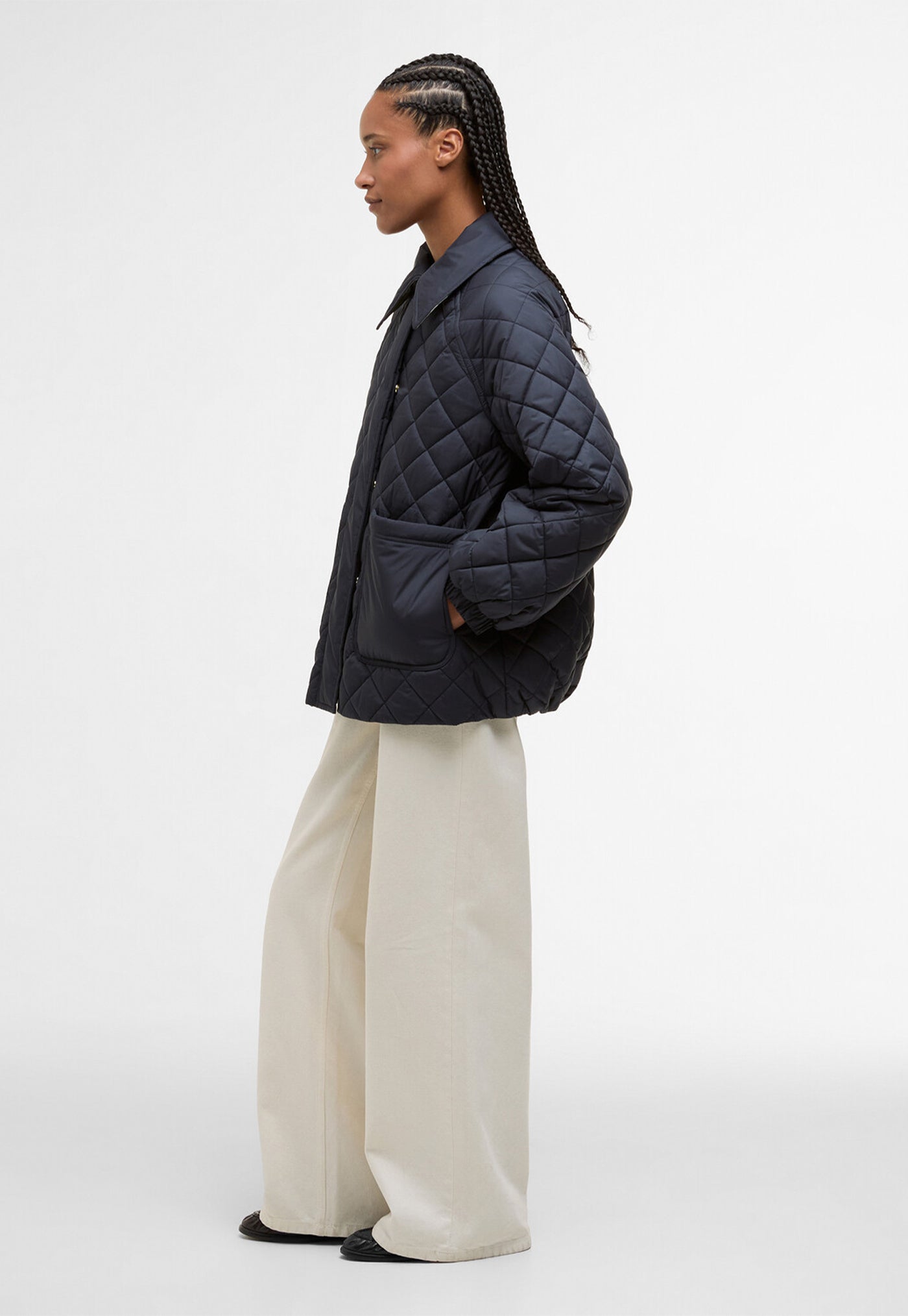 Laoise Quilted Jacket - Dark Navy/Ancient Poplar