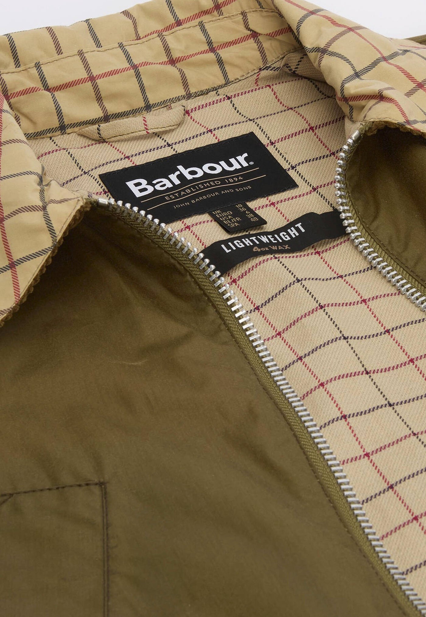 Launton Wax Jacket - Sand/Beige Tattersall