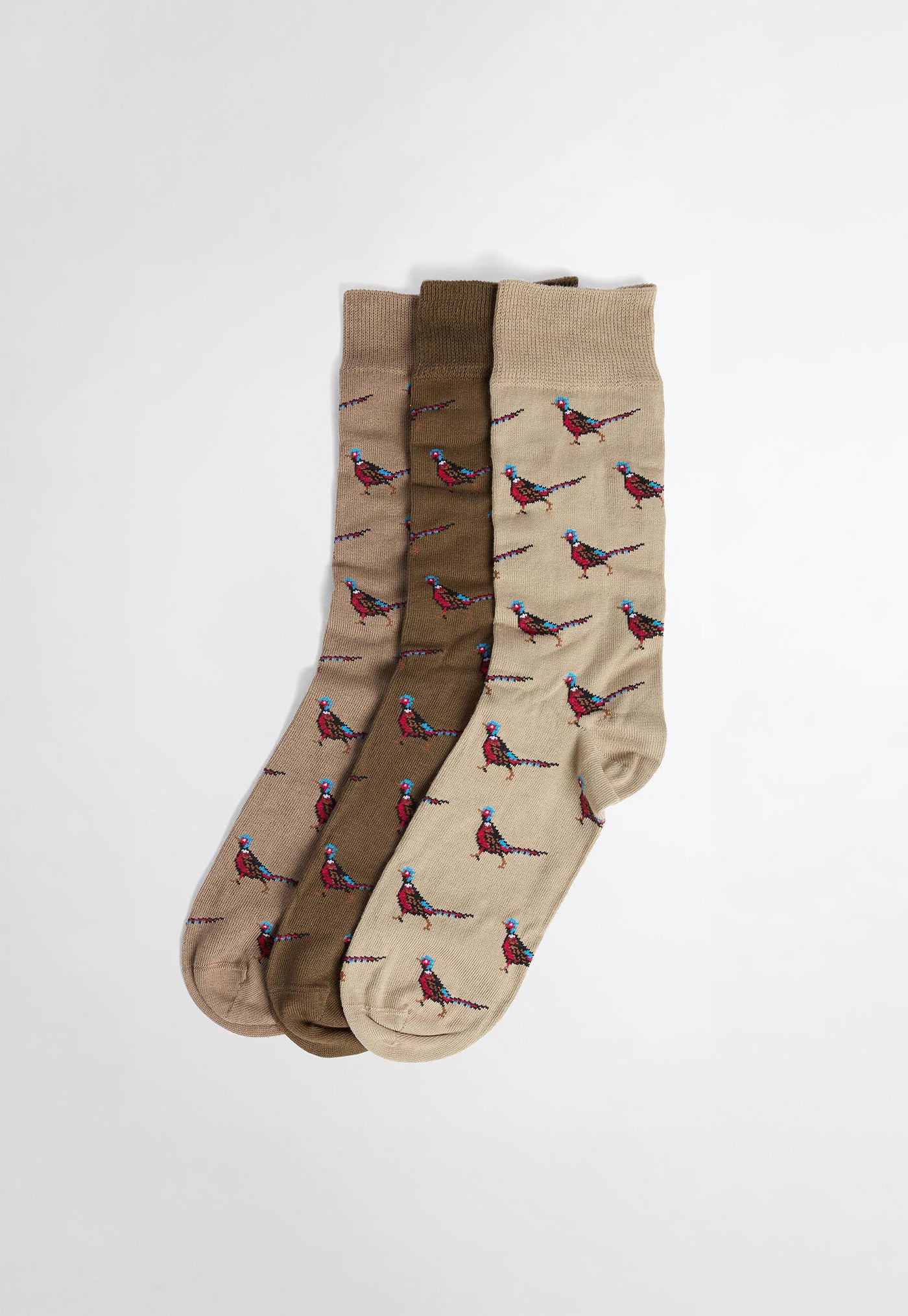 Pheasant Socks Gift Box - Trench/Beech Mix