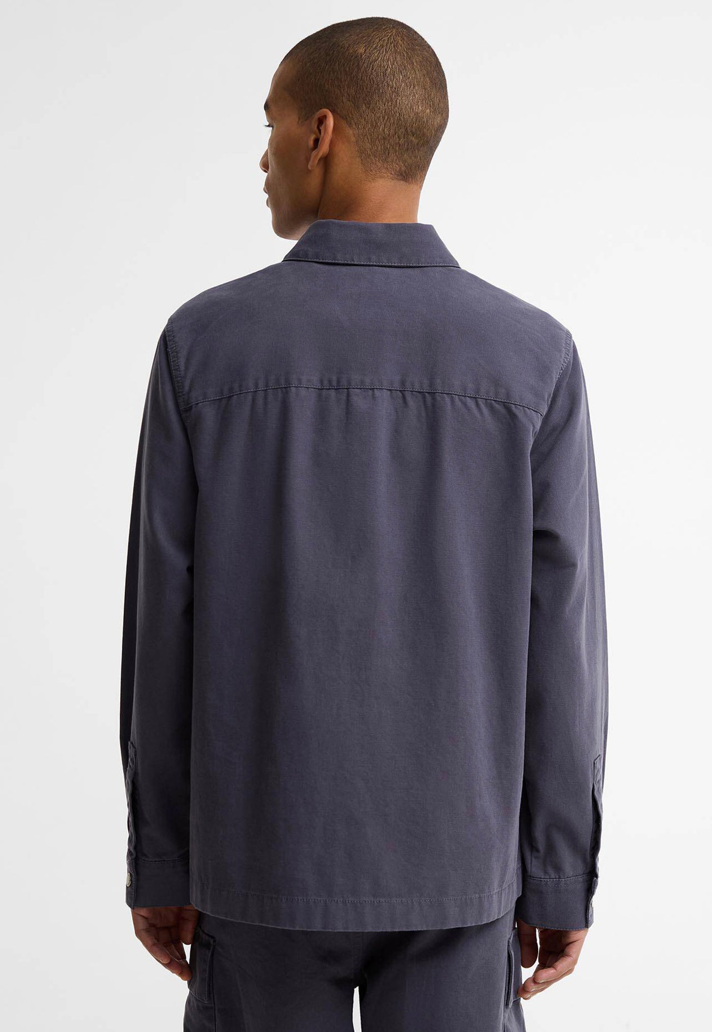 Men's Wetheral Twill Overshirt - Washed Navy