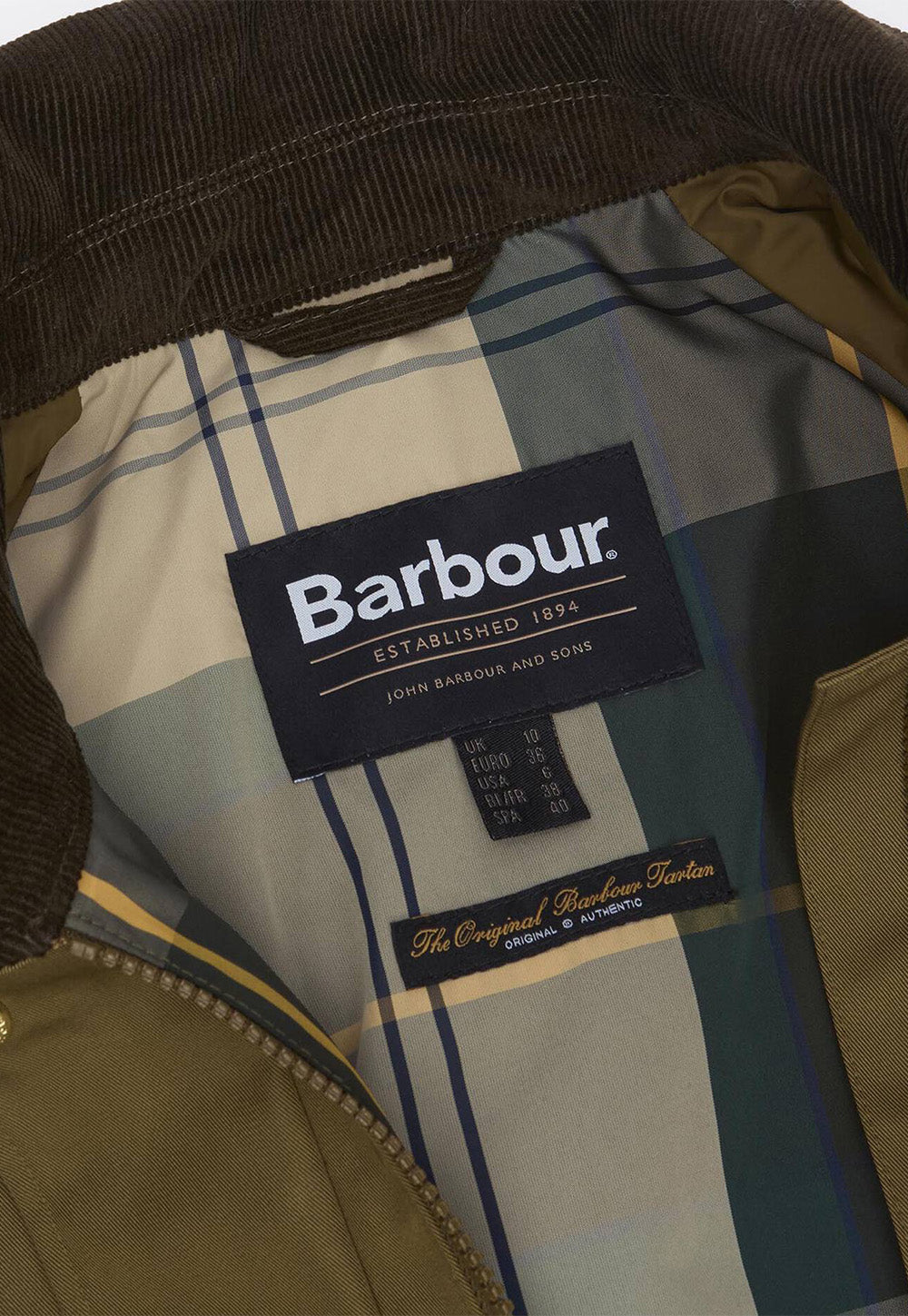 Bilsdale Showerproof Jacket - Golden Olive/Ancient Tartan