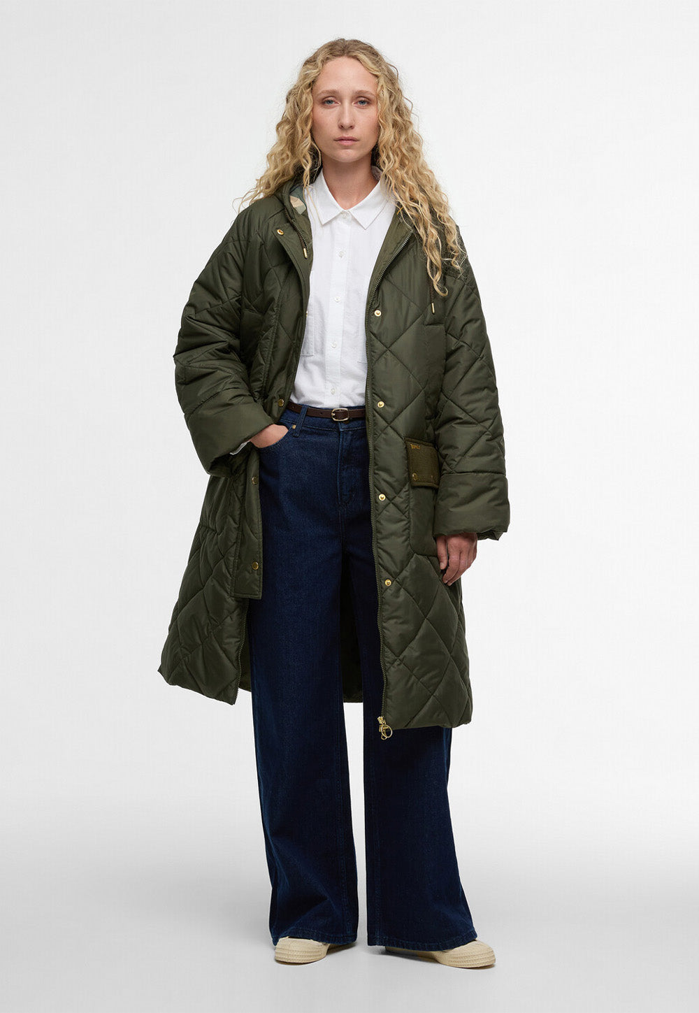 Braidley Quilted Jacket - Olive/Ancient Tartan