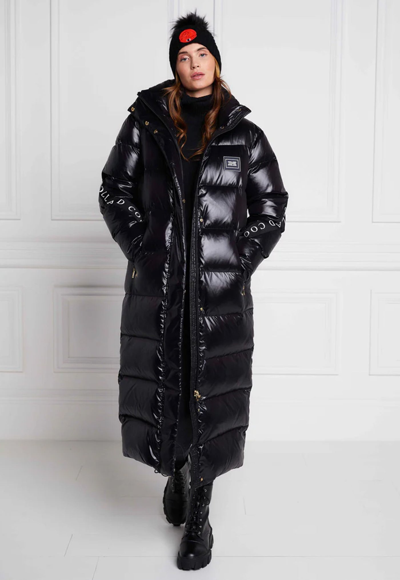 Holland Cooper Camden Longline Coat Black - Main Image