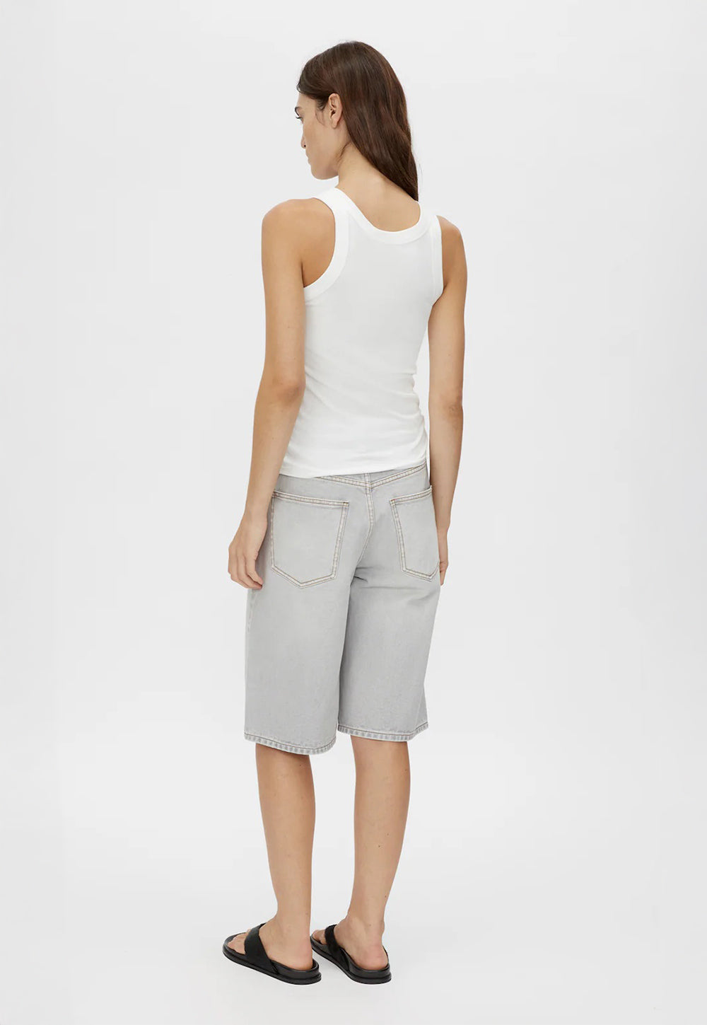 Archie Monogram Tank - Soft White