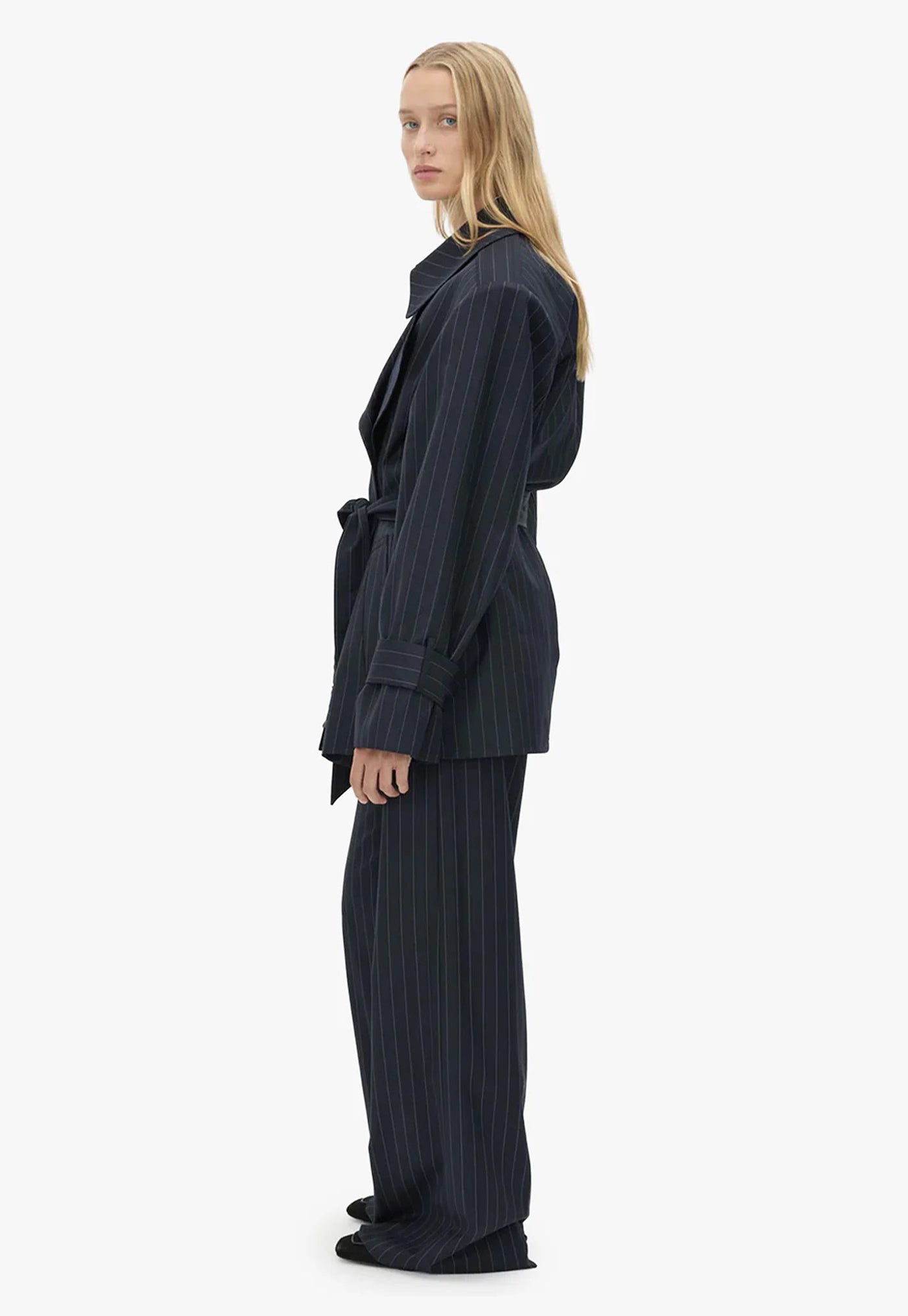 Brody Short Trench Coat - French Navy