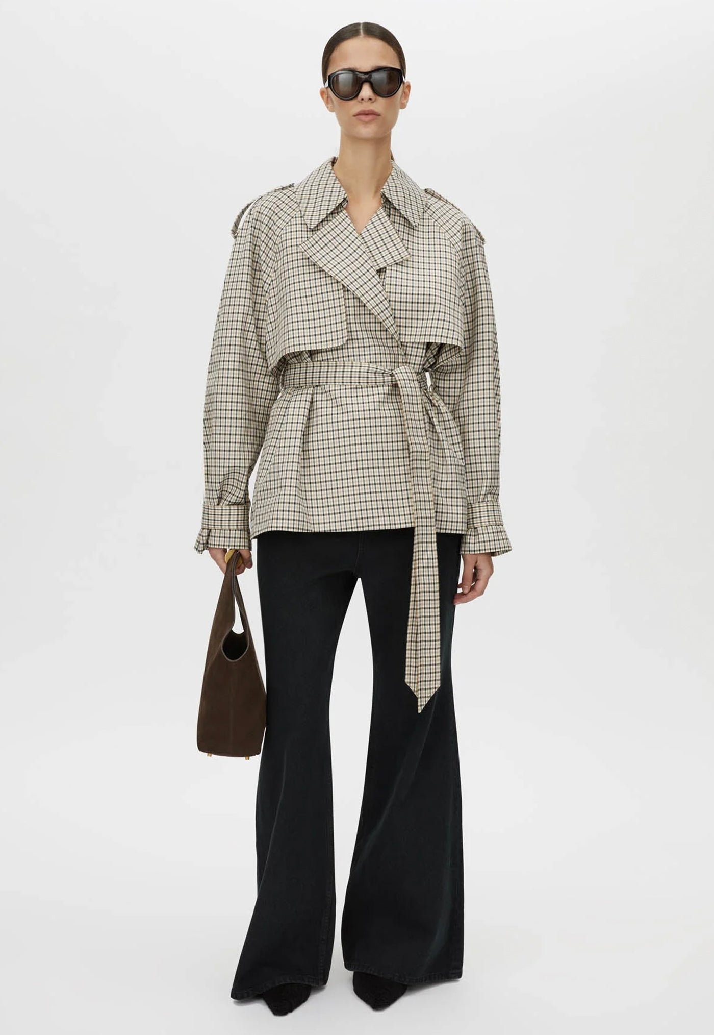 Burdock Check Trench Jacket - Birch Check