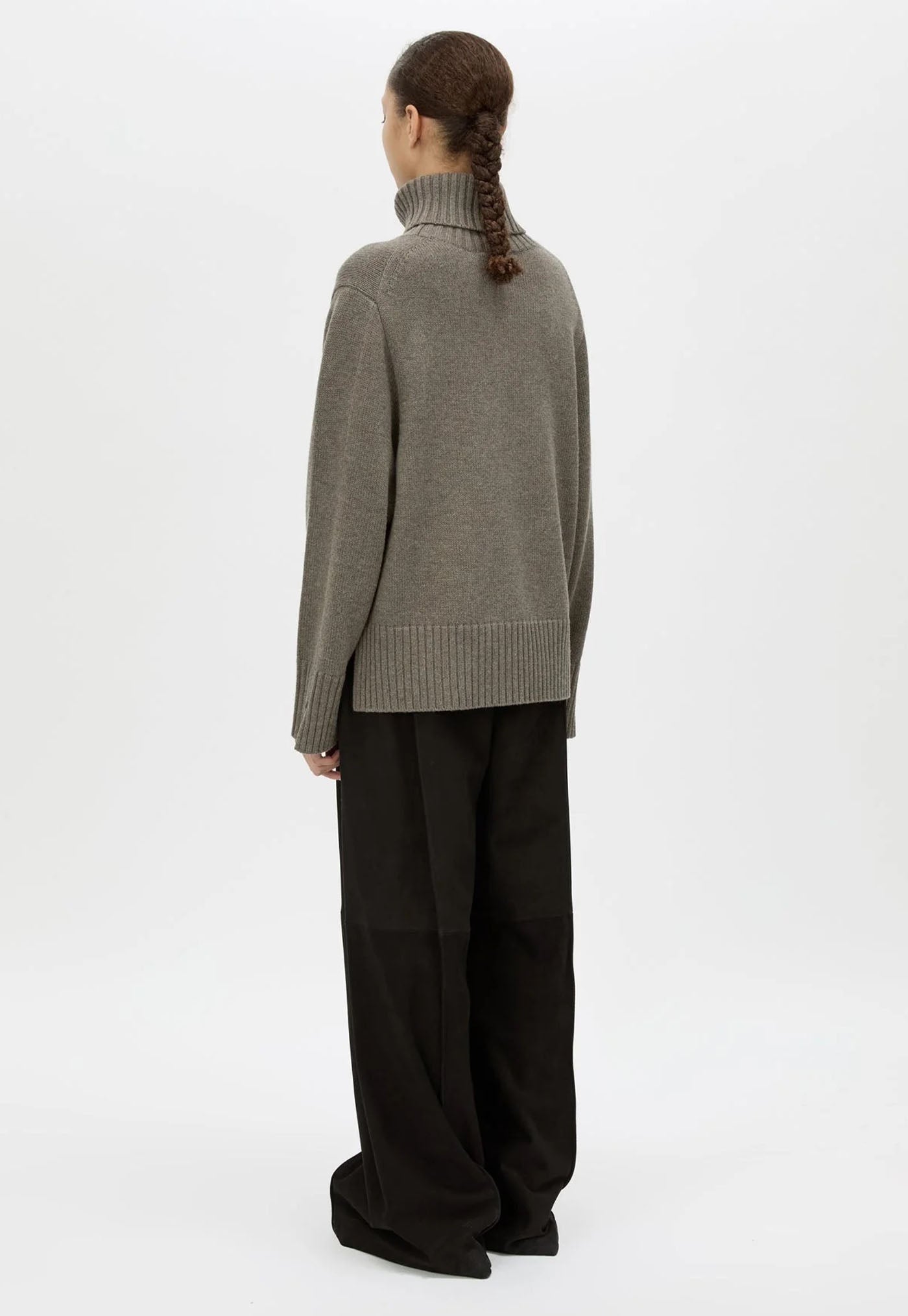 Crawford Roll Neck Sweater - Squirrel