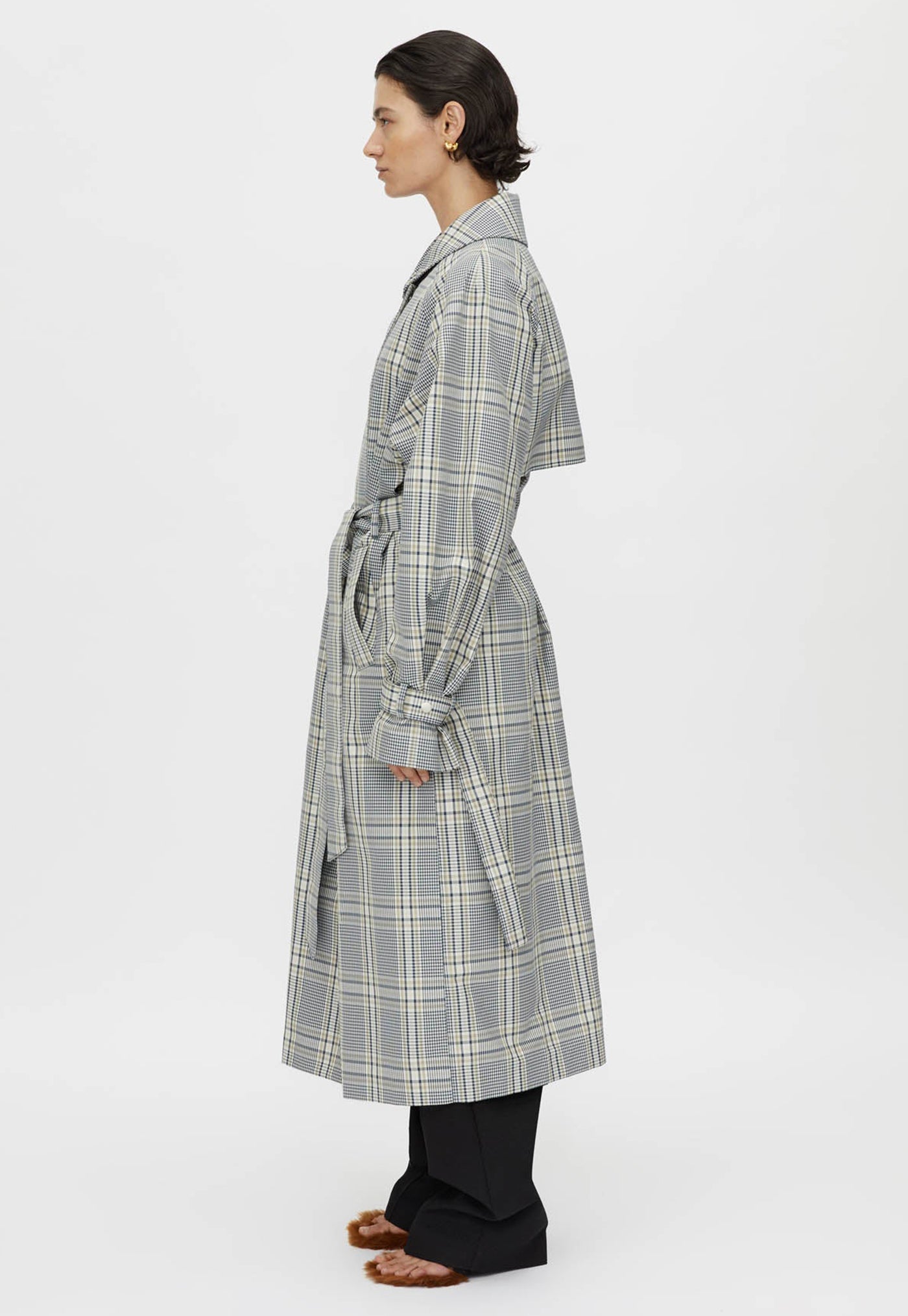 Delta Plaid Trench - Khaki Plaid