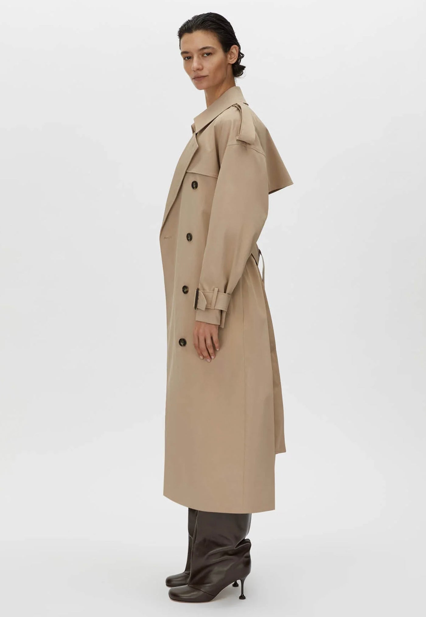 Evans Classic Trench Coat - Sand