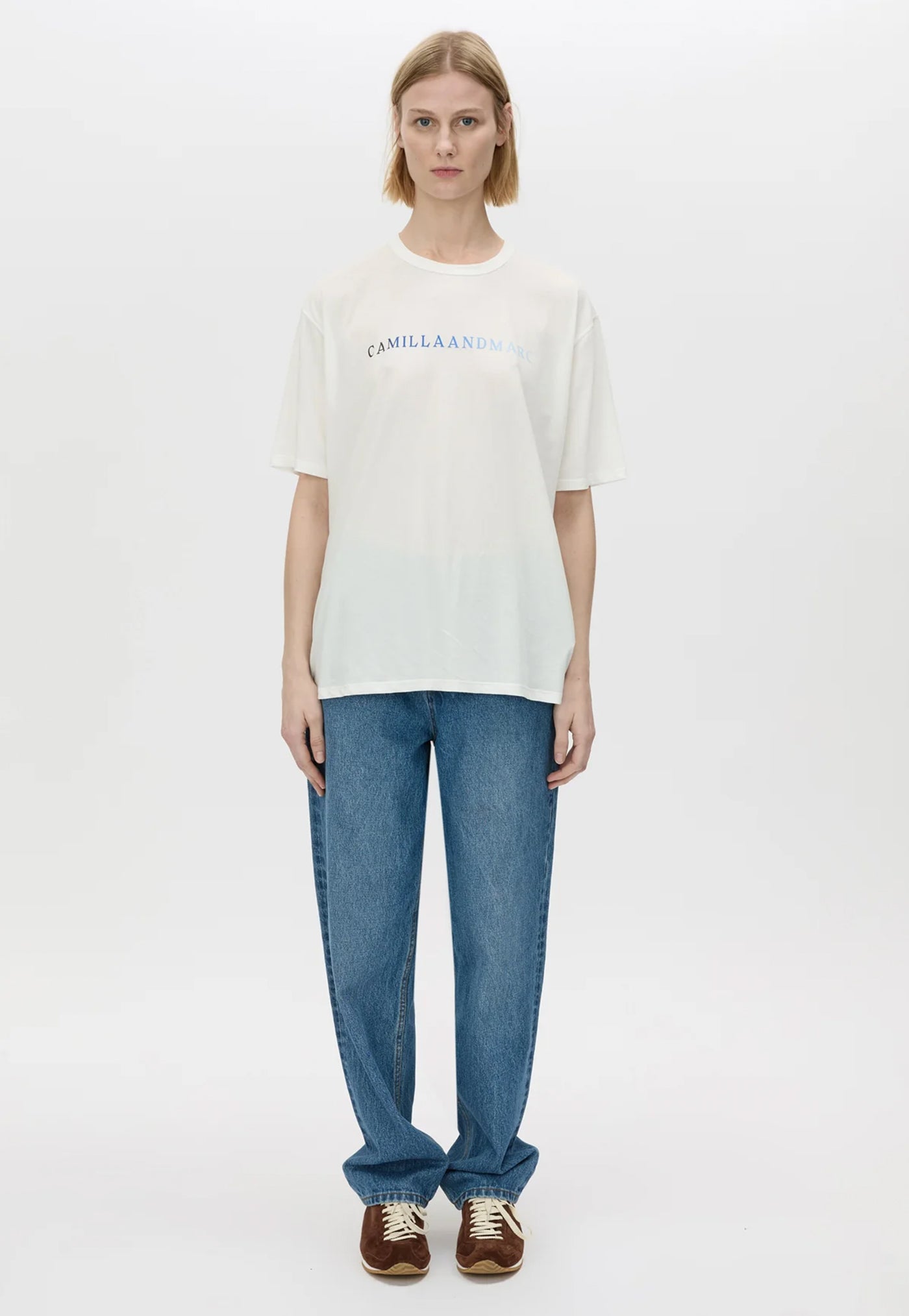 Navarro Logo Tee - Soft White/Slate