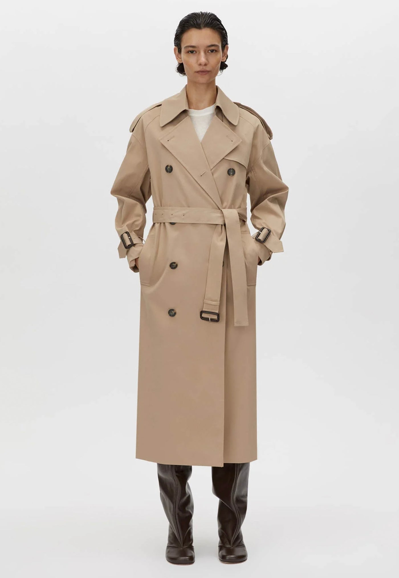 Evans Classic Trench Coat - Sand