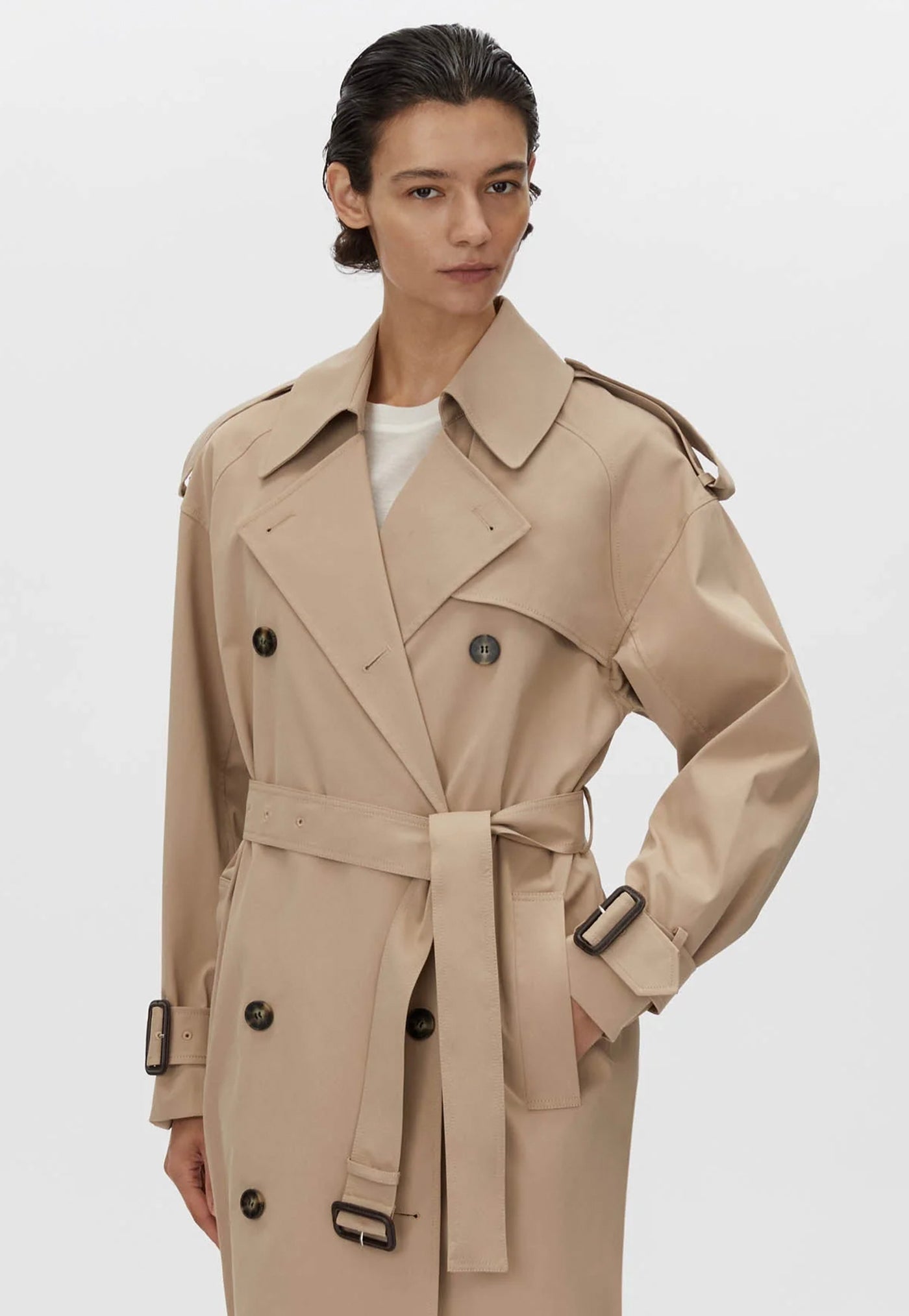 Evans Classic Trench Coat - Sand