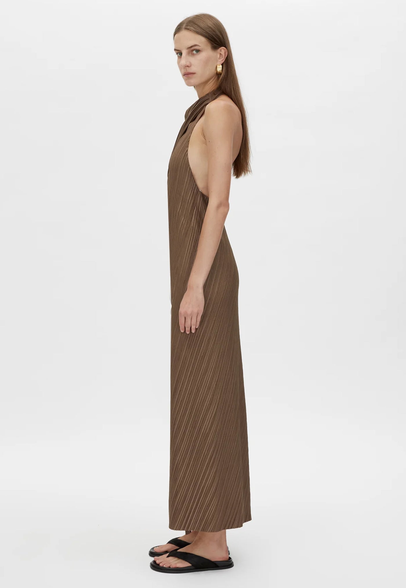 Alto Halter Dress - Bronze