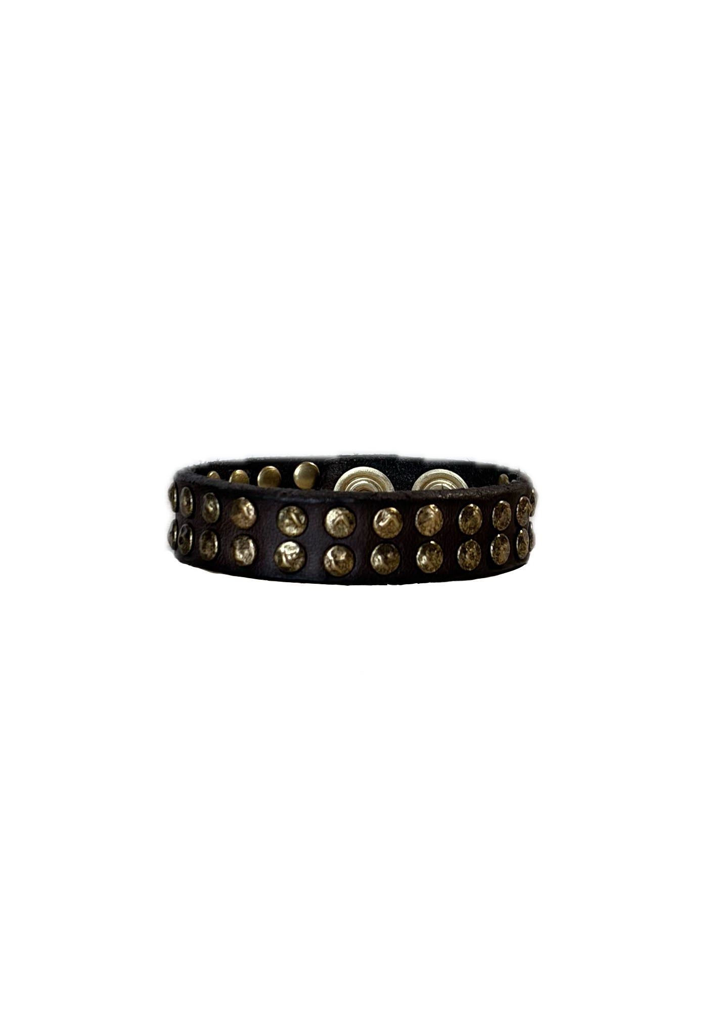 Double Small Studded Bracelet - Brown