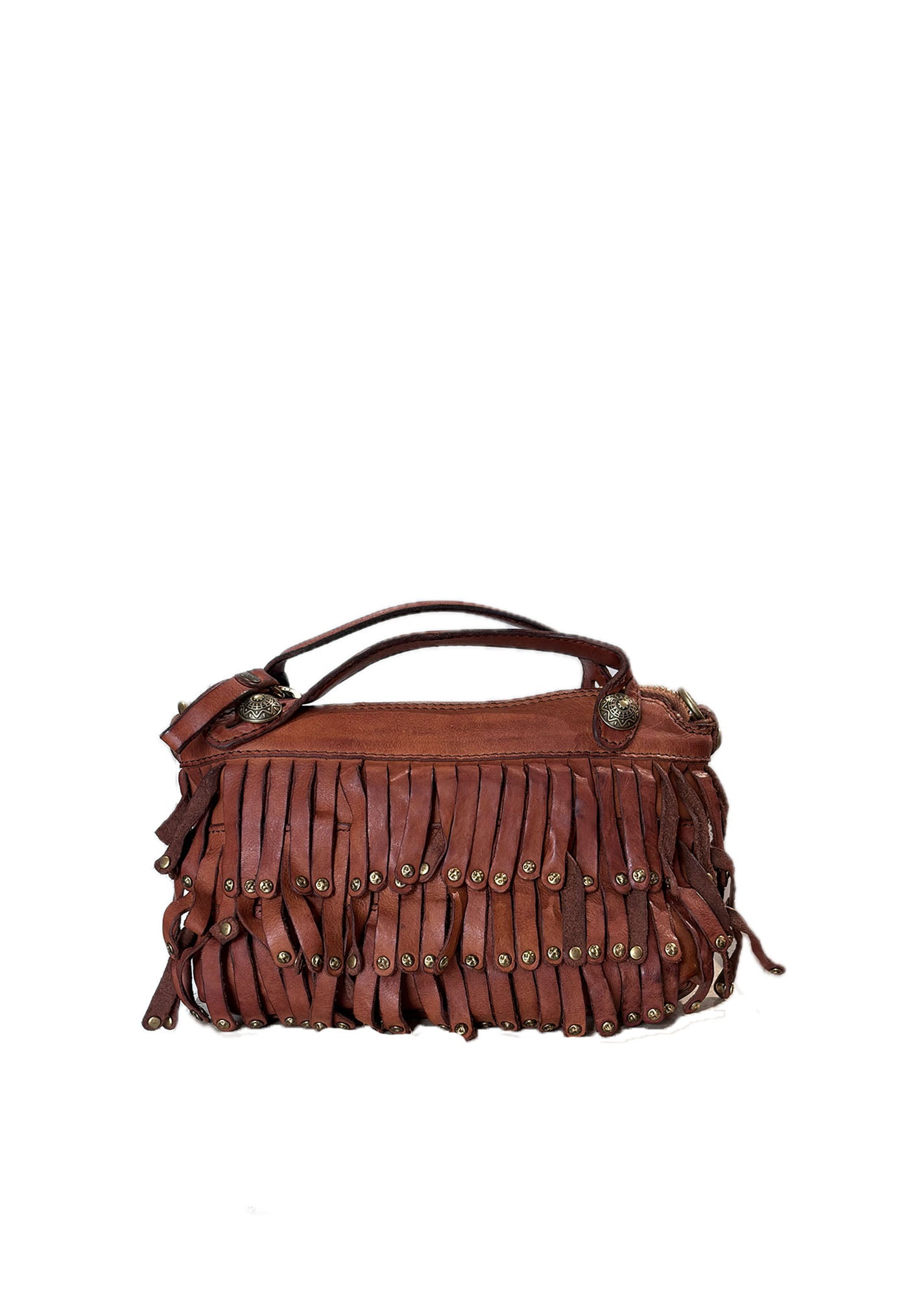 Melissa Fringe Small Shopping Bag - Cognac