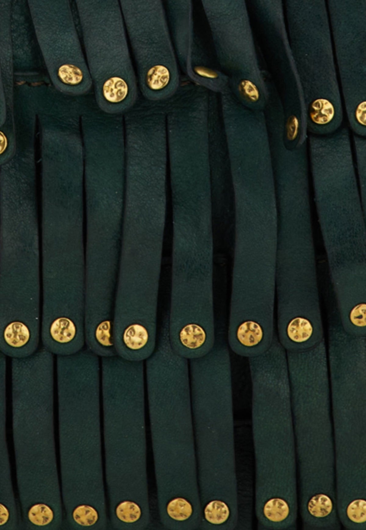 Natalia Fringe Shoulder Bag - Green Bottle