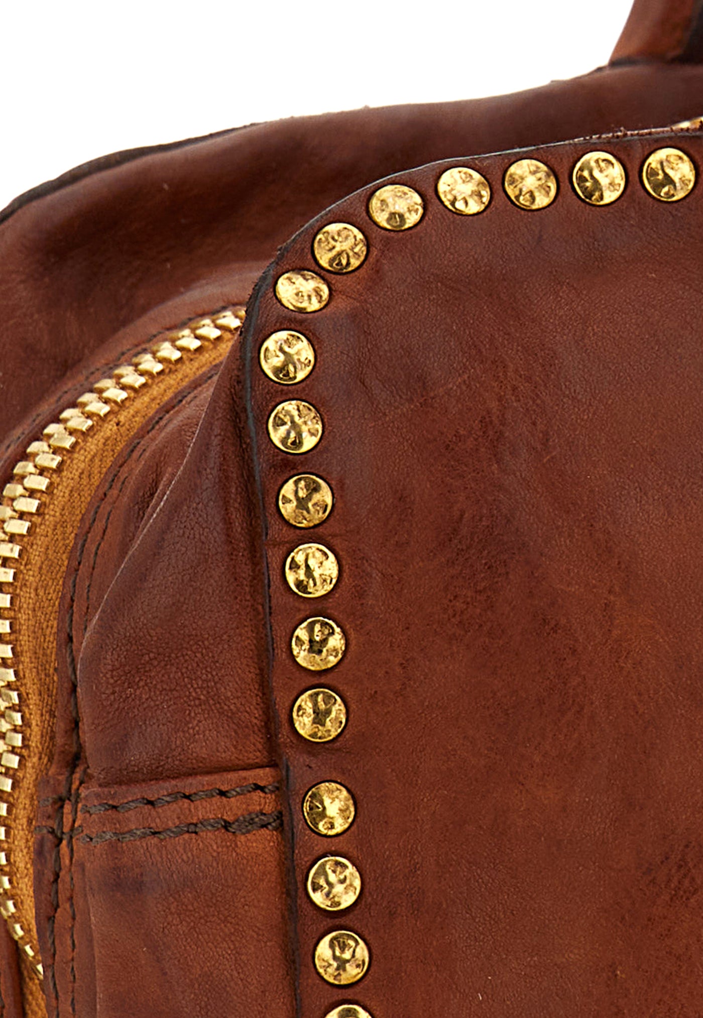 Simona Large Bowling Bag - Cognac