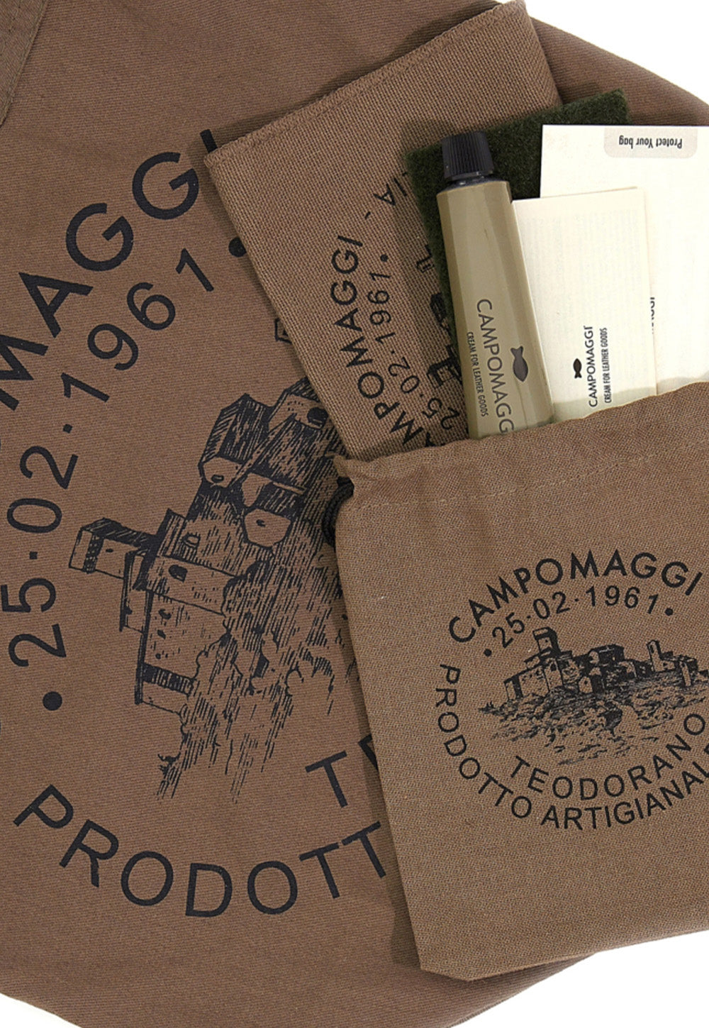 Studded Shoulder Bag - Brown