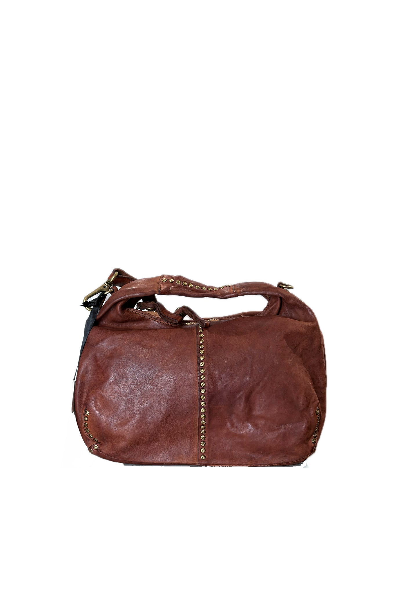 Vilma Studded Shoulder Bag - Cognac