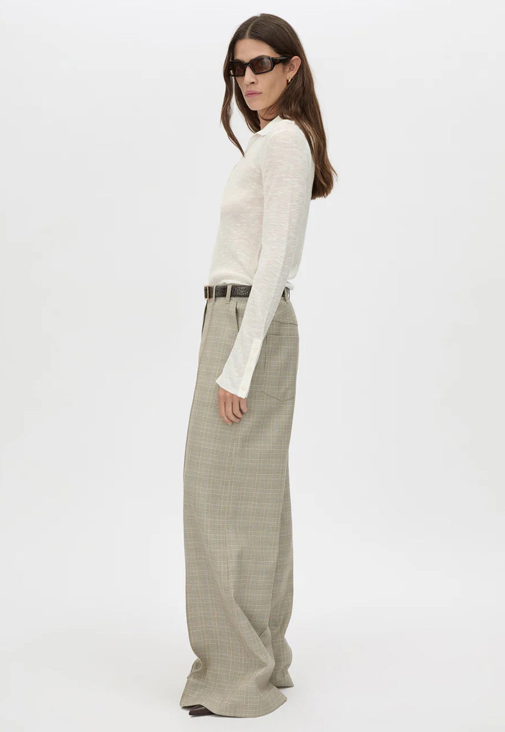 Cassa Check Pant - Taupe Check