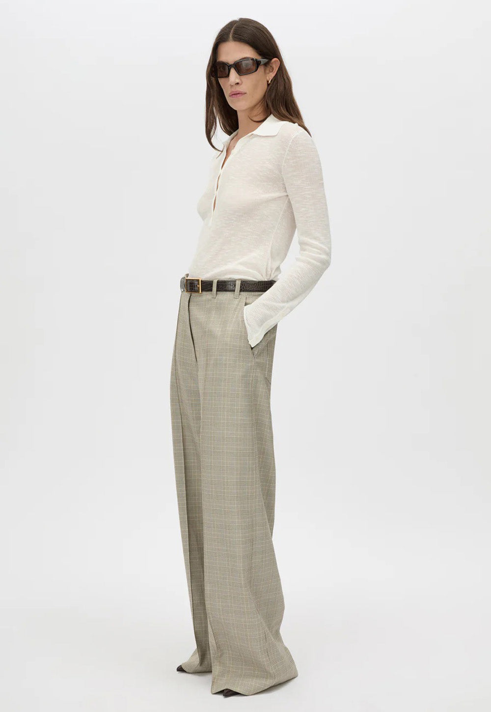 Cassa Check Pant - Taupe Check