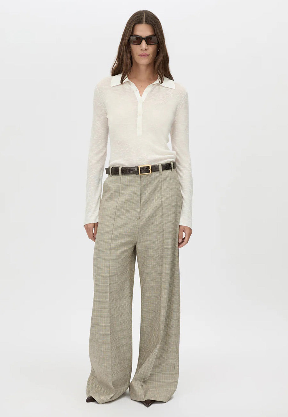 Cassa Check Pant - Taupe Check