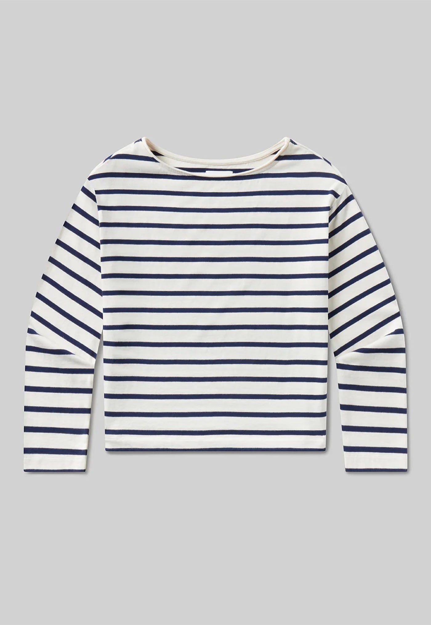 Boat Neck Long Sleeve - Marine Stripe